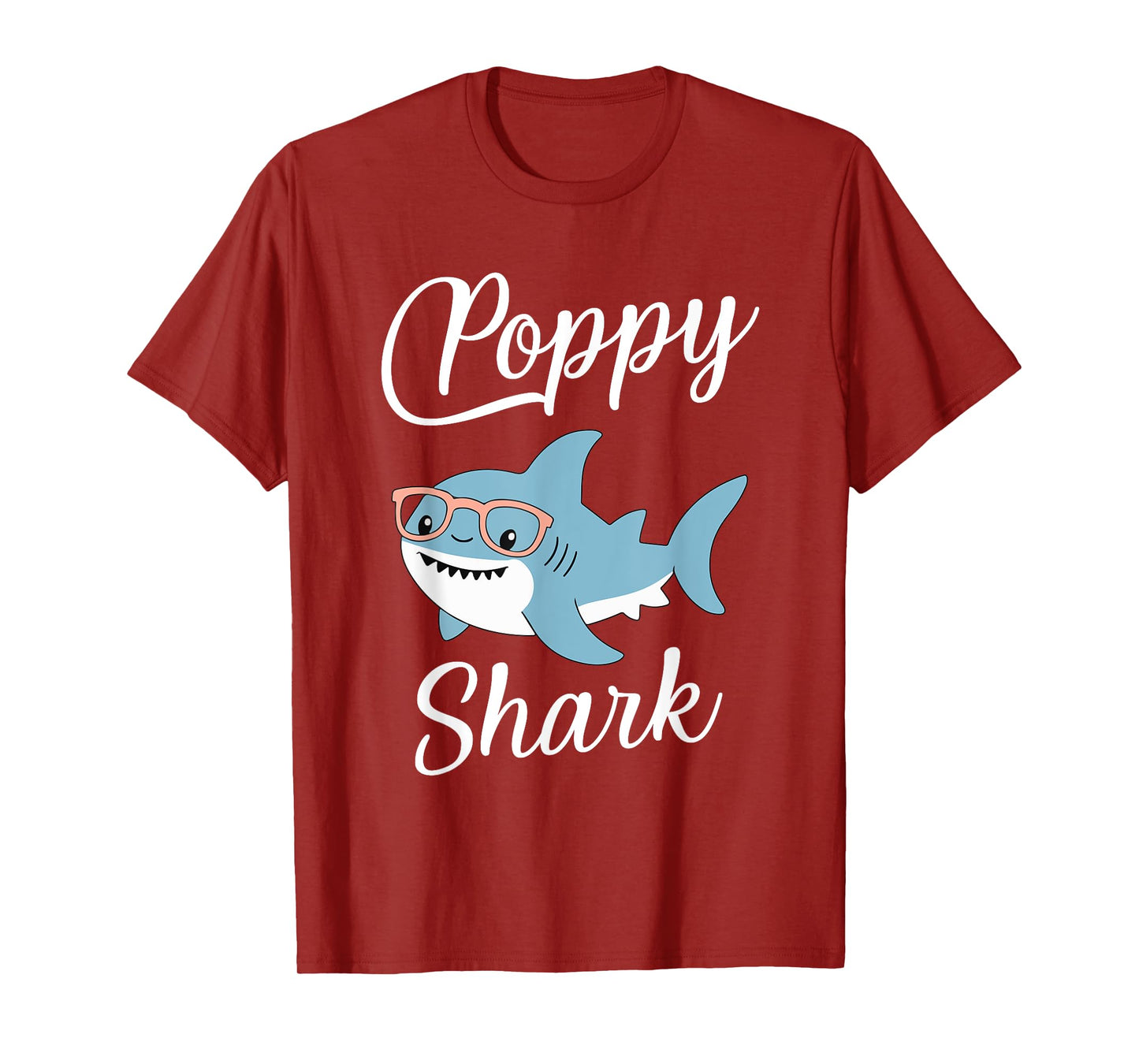 Poppy Shark Funny Matching Family Grandpa T-Shirt