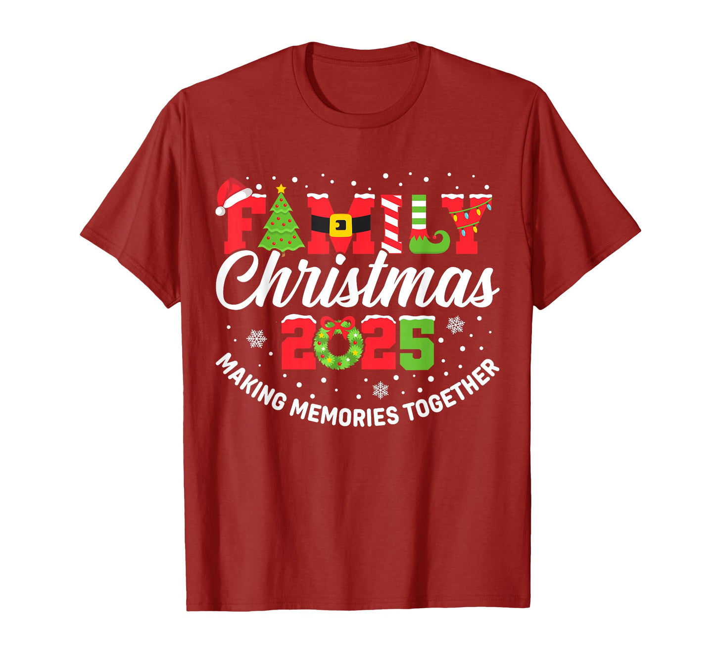 Family Christmas 2025 Matching Outfit Xmas Squad Santa Group T-Shirt