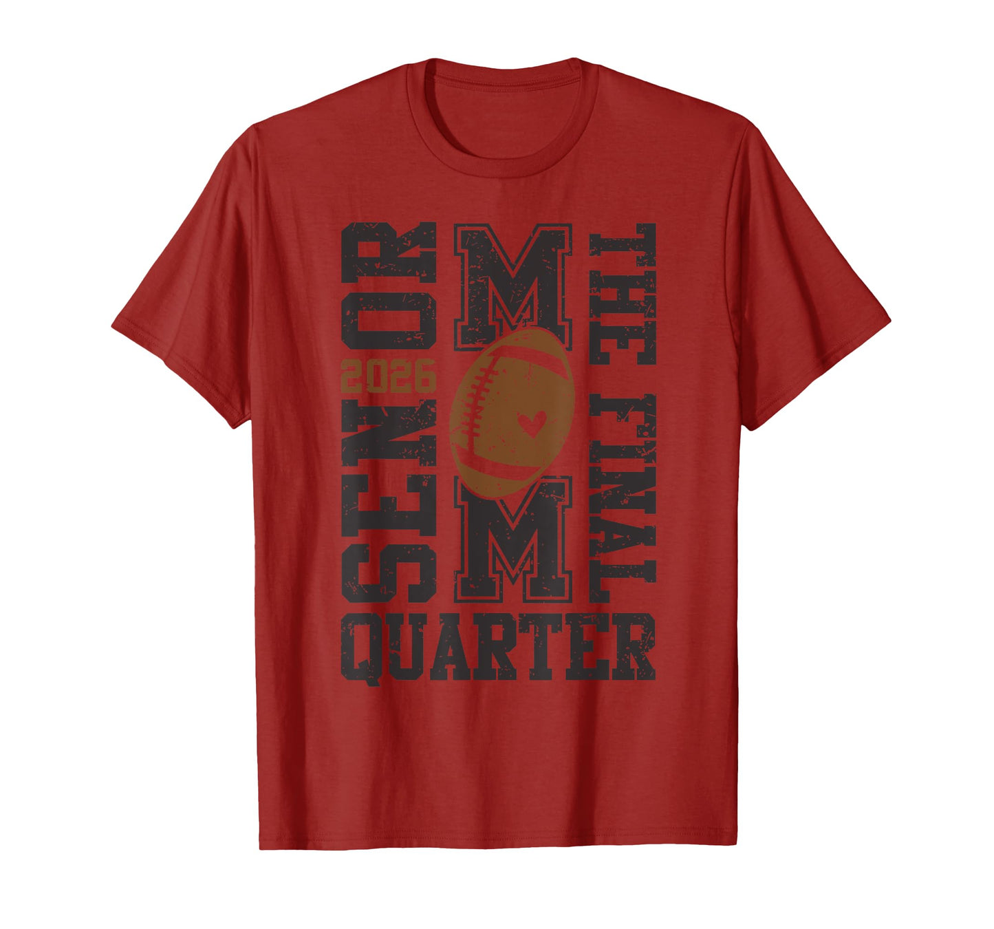 Senior Football Mom Football Mama Game Day Class of 2026 T-Shirt