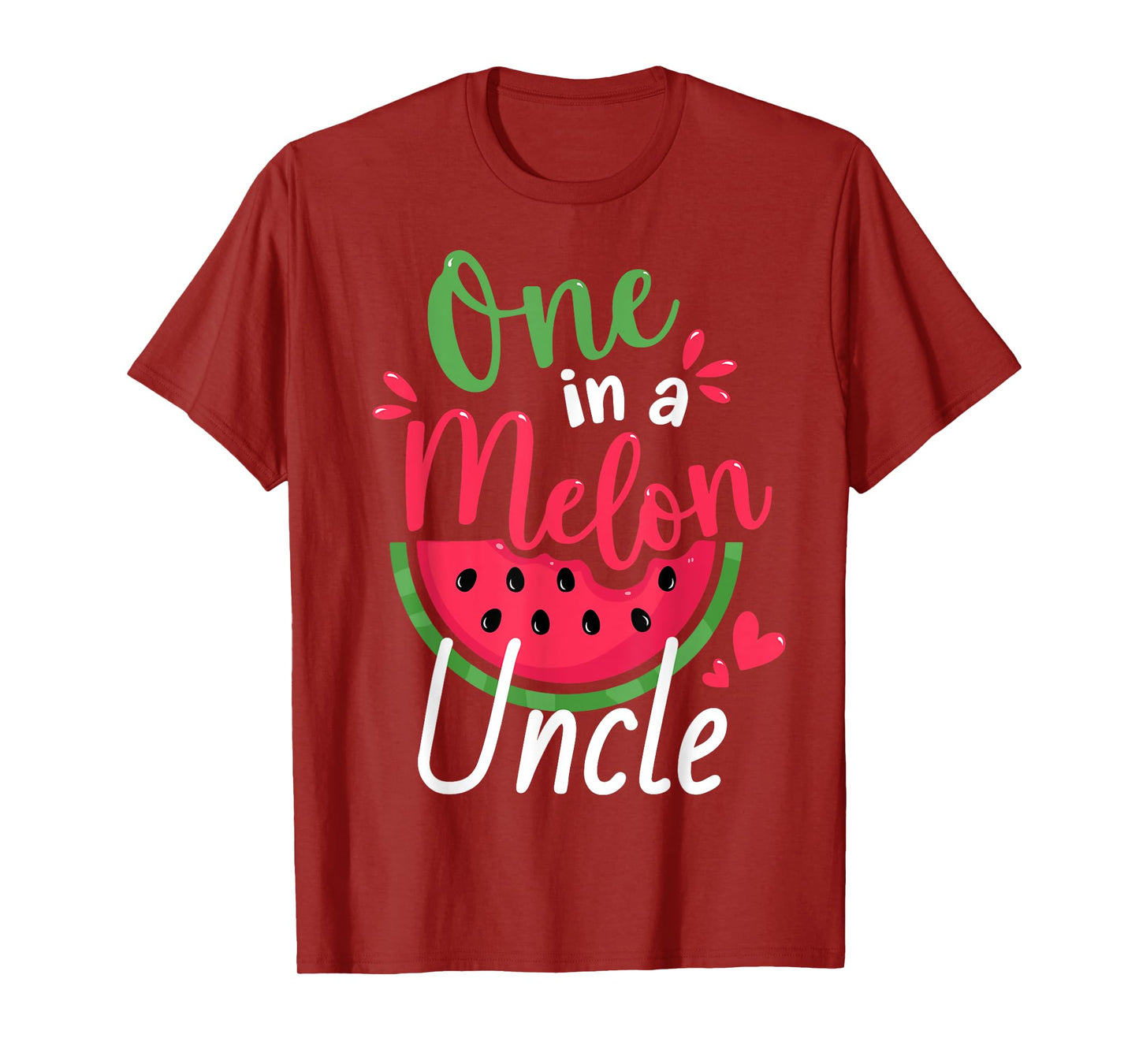 One in a Melon Uncle 1st Birthday Summer Family Matching T-Shirt