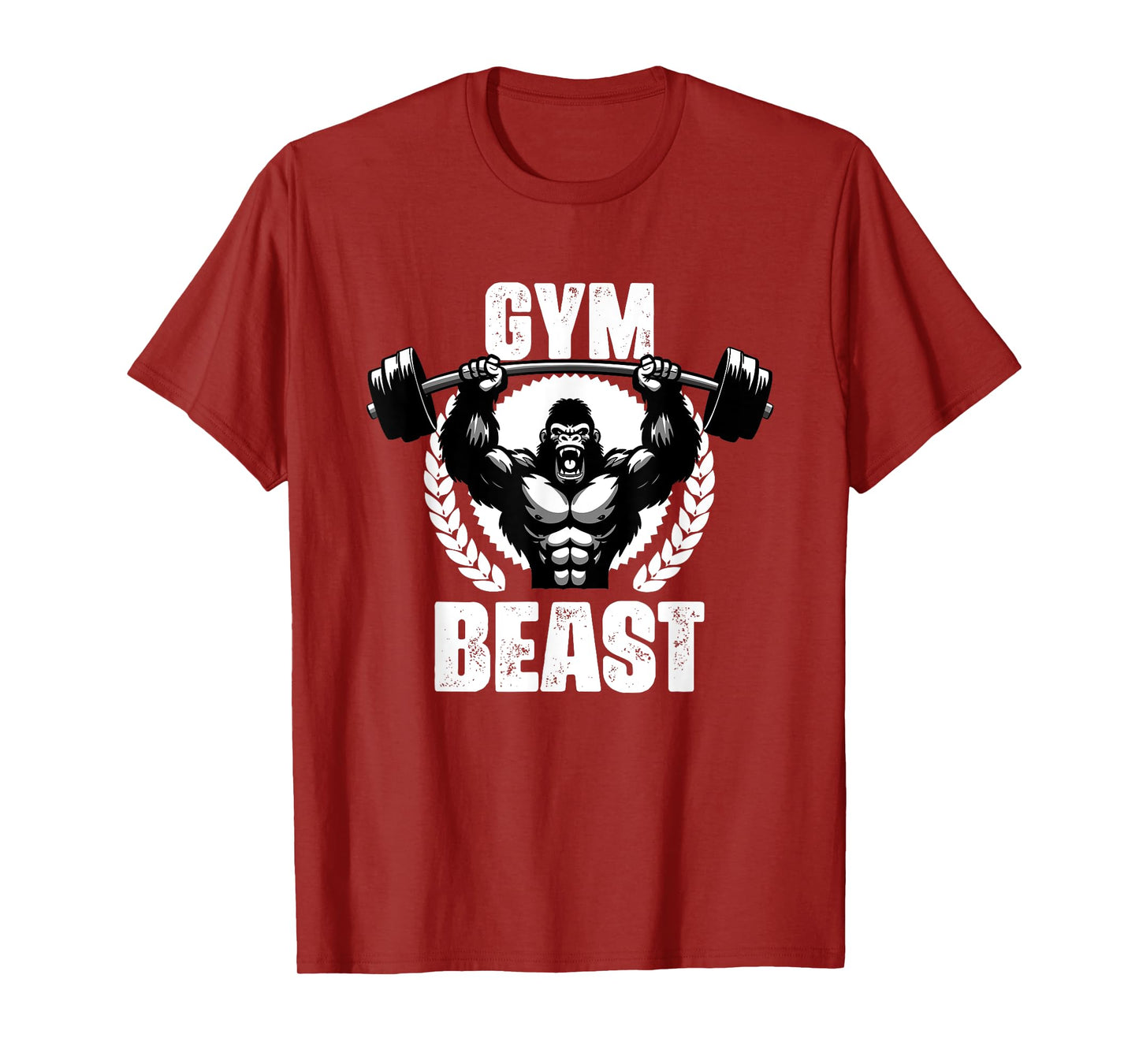 Gym Beast Gorilla Weightlift Workouts Gym Quotes Gym Fitness T-Shirt