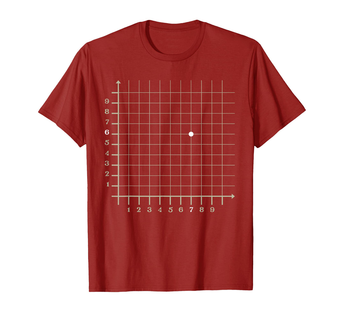 Coordinate 67 Grid Funny Math Science Teacher Boys Kids Math T-Shirt