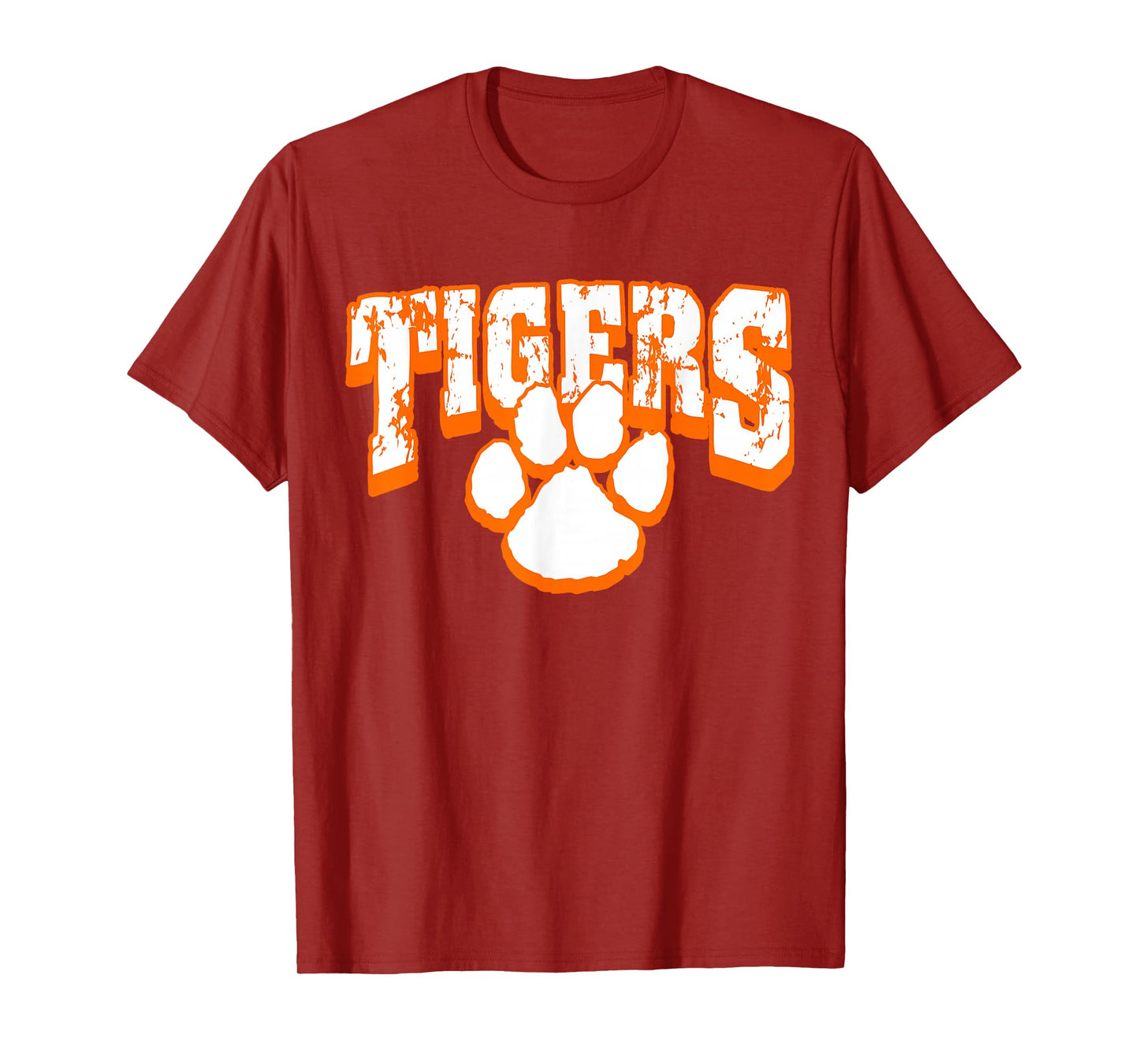 Tigers School Spirit Mascot Back To School Orange T-Shirt