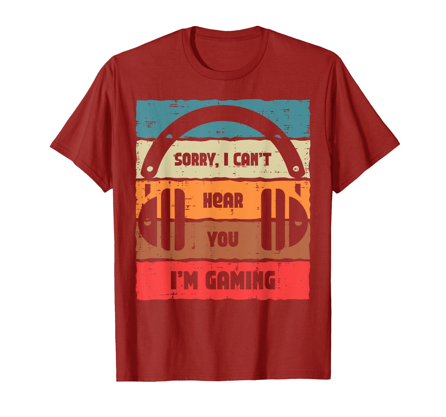 Sorry Cant Hear You Im Gaming Retro Video Gamer Men Boys Kid T-Shirt