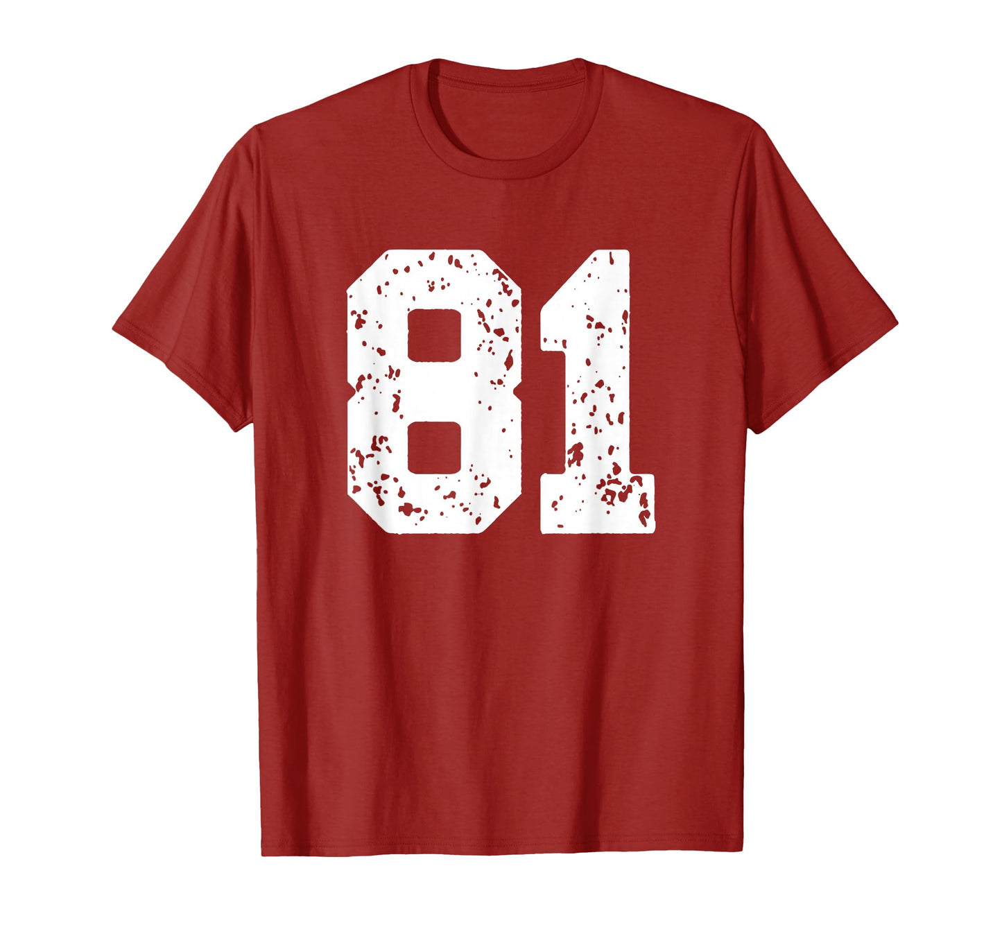 Number 81 White Best Classic College Style Birthday Funny T-Shirt