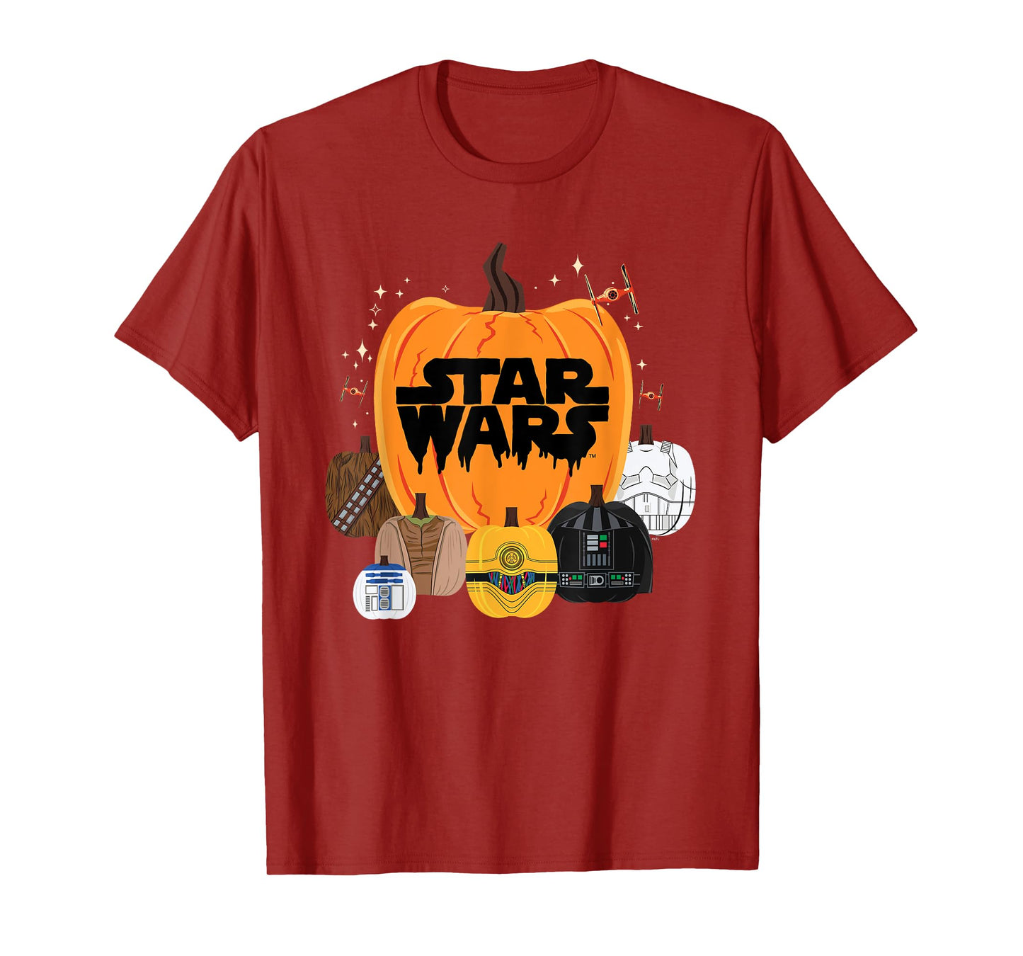 Star Wars Halloween Pumpkin Characters Group T-Shirt