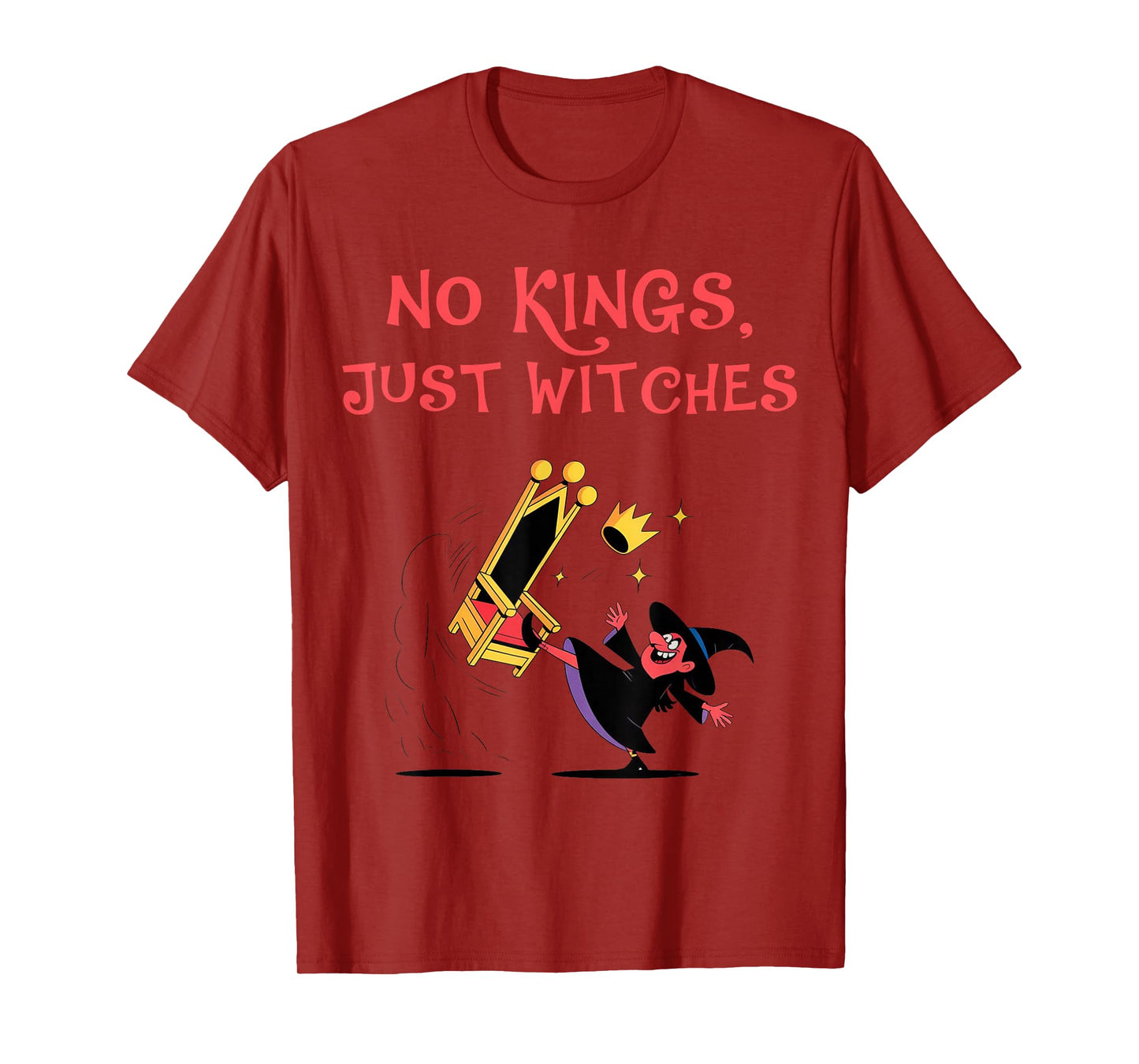 No Kings Just Witches Funny Witchcore Halloween T-Shirt