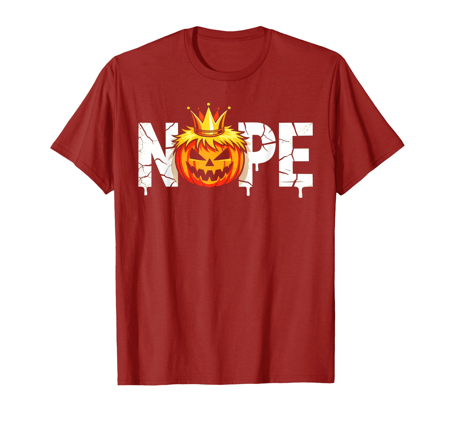 Funny No Kings Halloween 2025 Distressed USA Flag T-Shirt