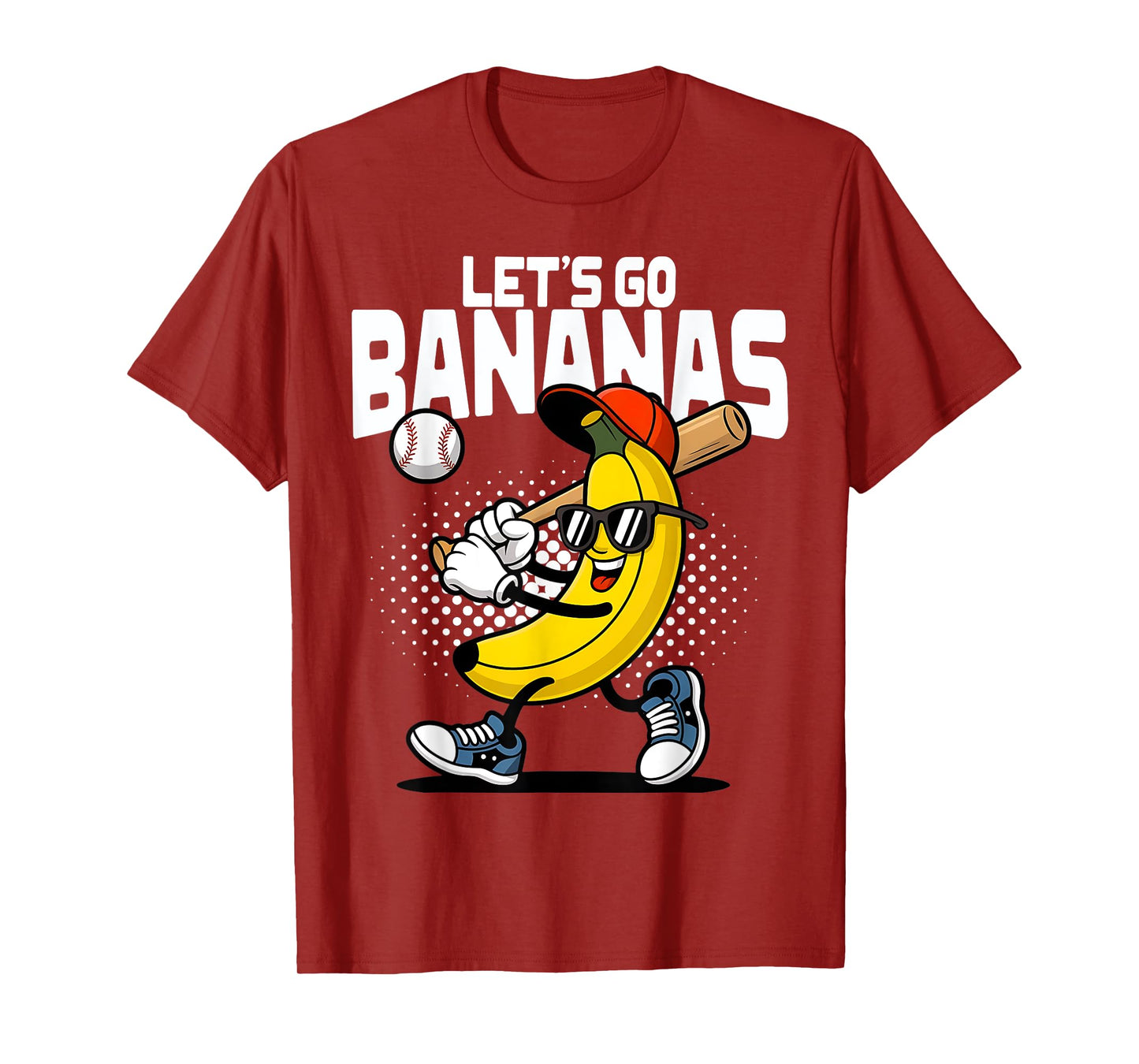 Let's Go Bananas Funny Banana Baseball Lover Banana T-Shirt