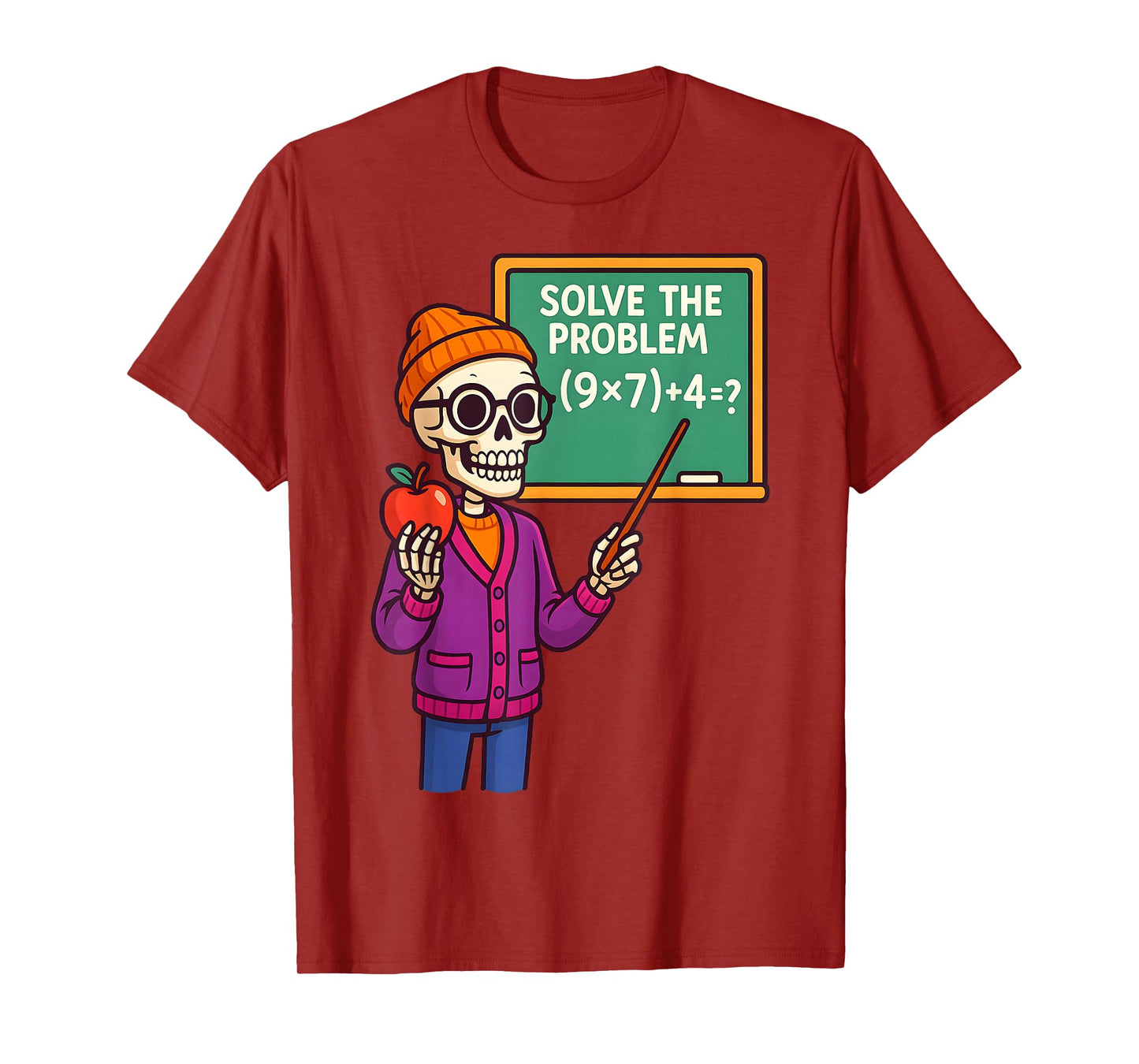 Halloween Skeleton Six Seven 67 Meme PEMDAS Teacher T-Shirt