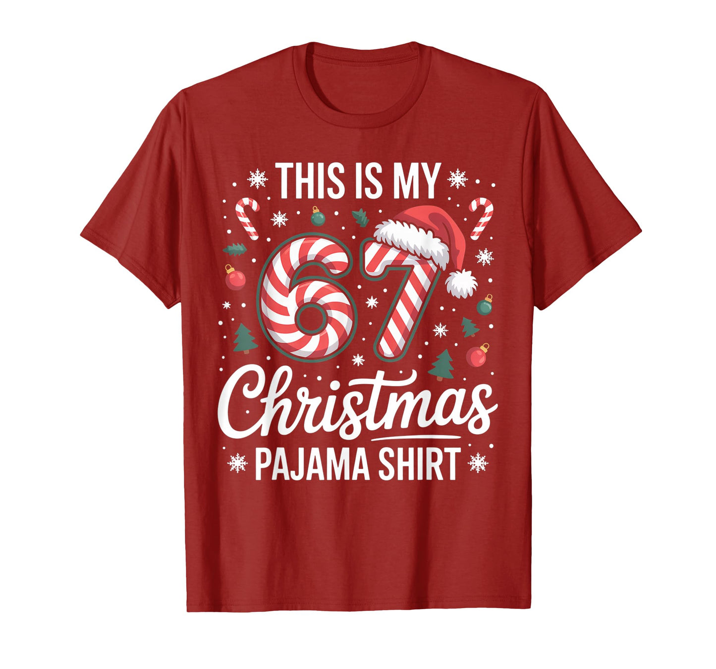 This My 67 Christmas Pajama 67 Meme Gen Alpha Boys Girls T-Shirt