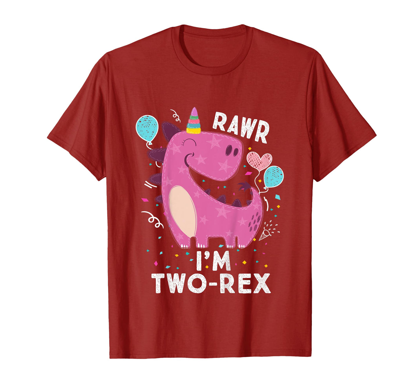 Rawr I'm Two-Rex 2nd Birthday Gifts 2 Year Old Dinosaur T-Shirt