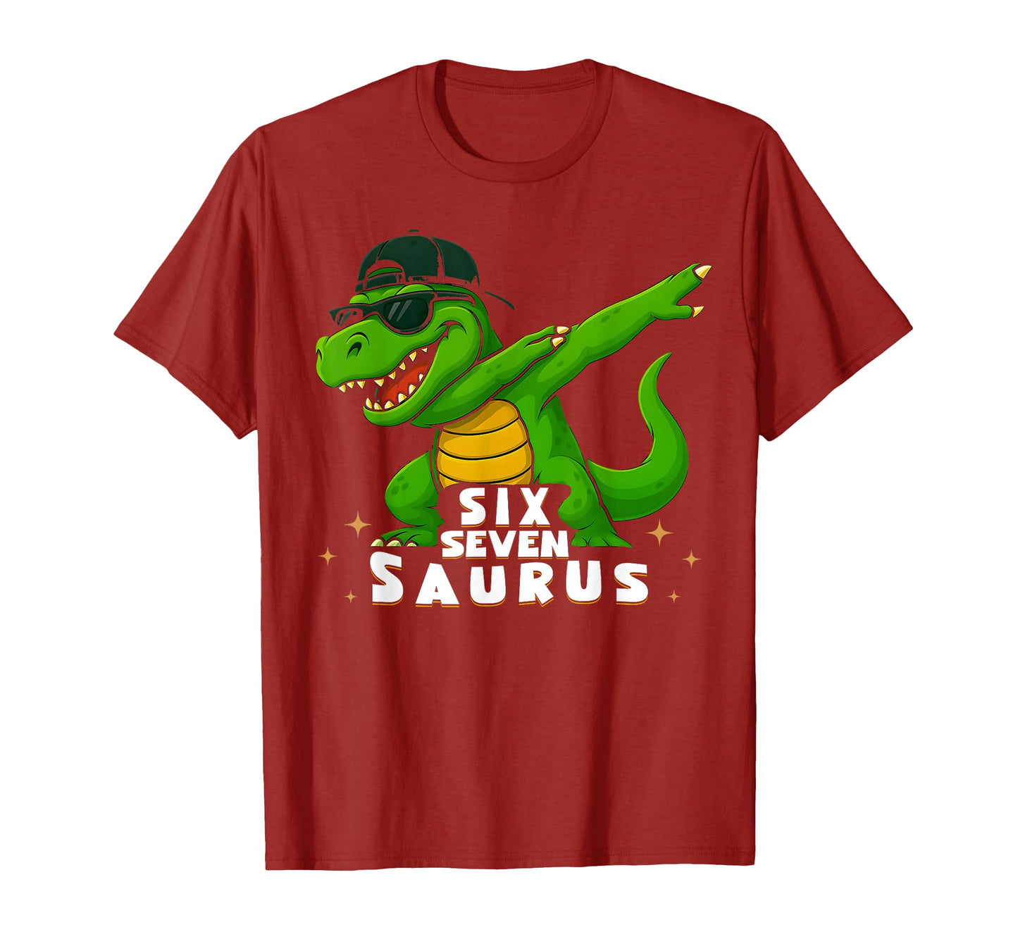 Funny 67 T Rex Dinosaur Six Seven Numbers Boys Kids Dabbing T-Shirt