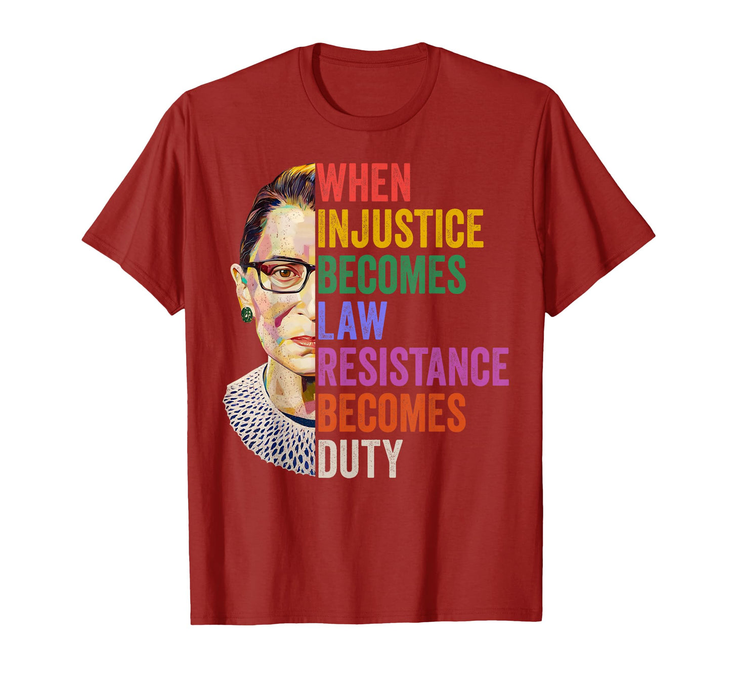 Notorious RBG Feminist Ruth Bader Quotes Apparel Women's T-Shirt - Black, Small