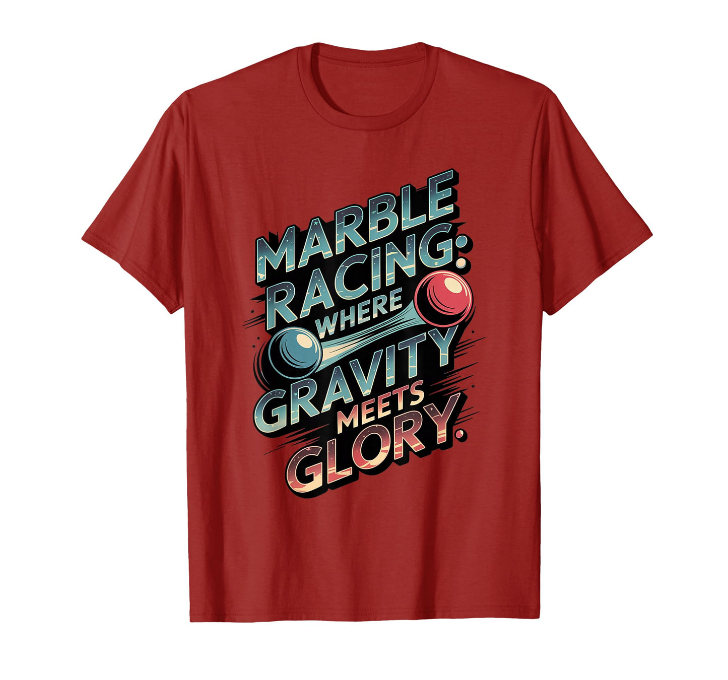Marble Racing Track Design For Competitive Fans T-Shirt
