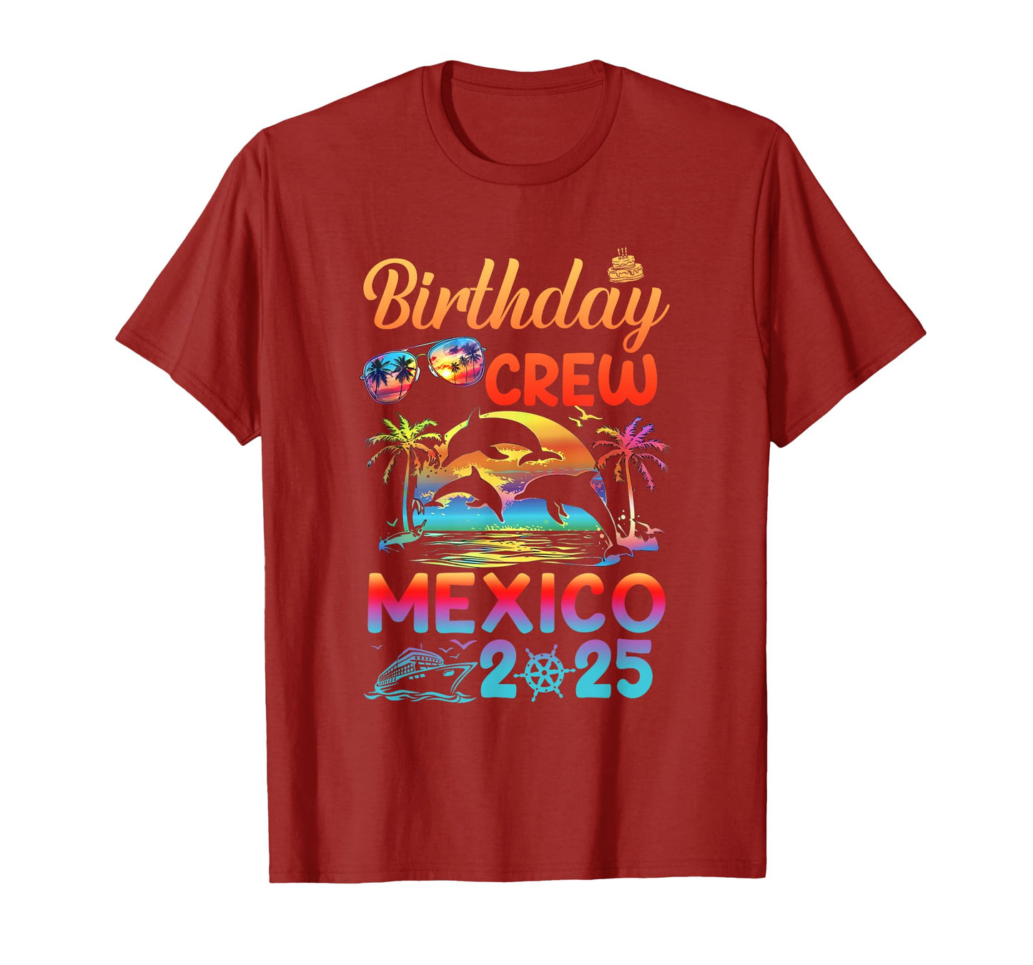 Mexico Birthday Trip Vacation 2025 Matching Group T-Shirt