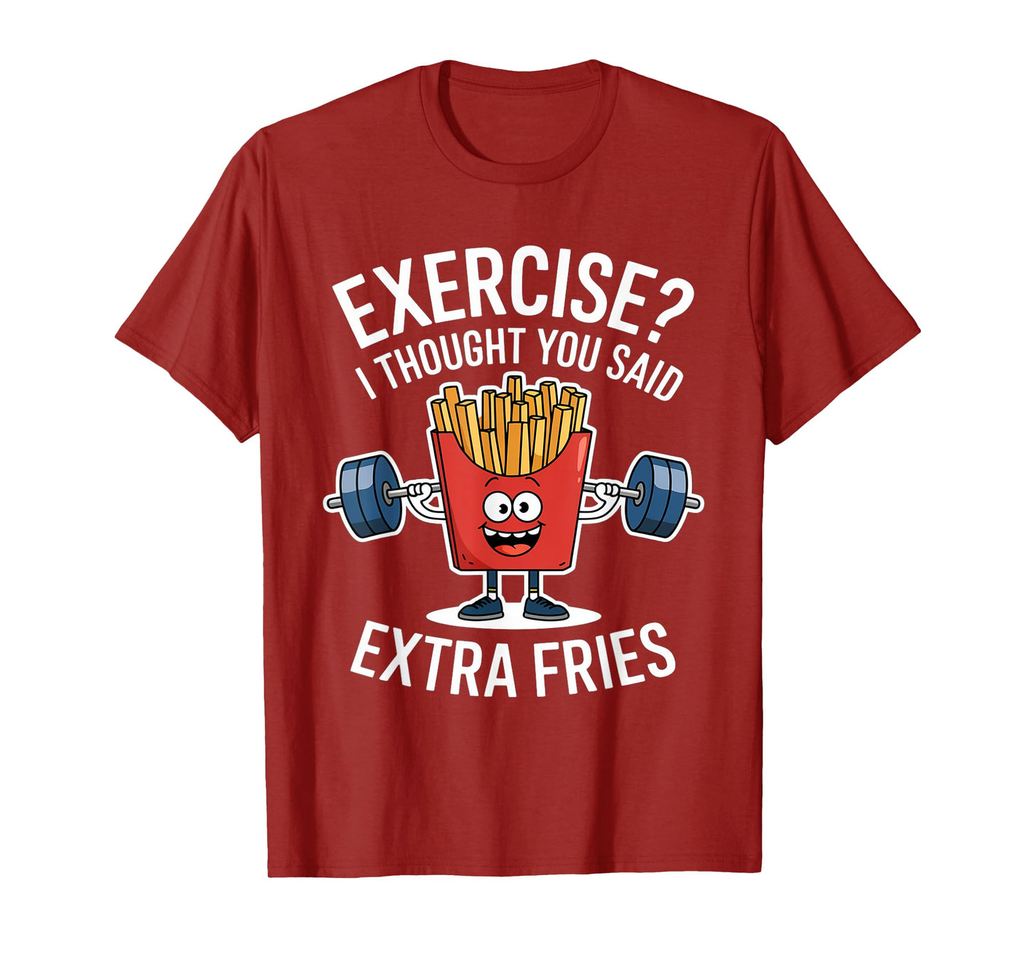 Exercise I Thought You Said Extra Fries Funny Fries Kids Men T-Shirt