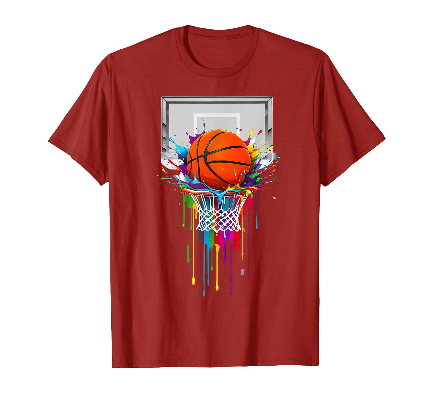 Basketball Colorful Drip Graphic Men Women Boy Kid T-Shirt