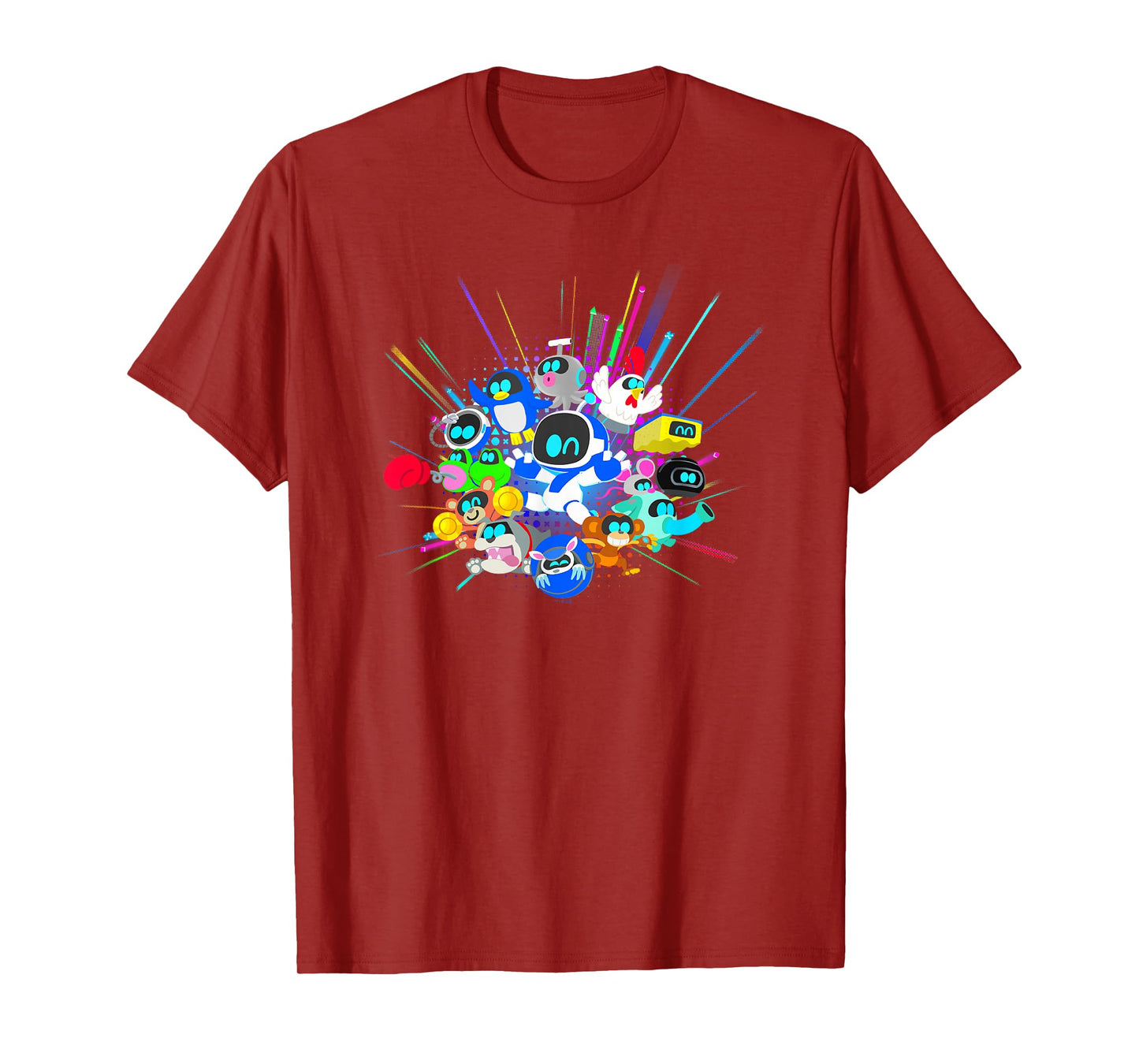 Playstation Astrobot And Friends Power Up Group Shot T-Shirt