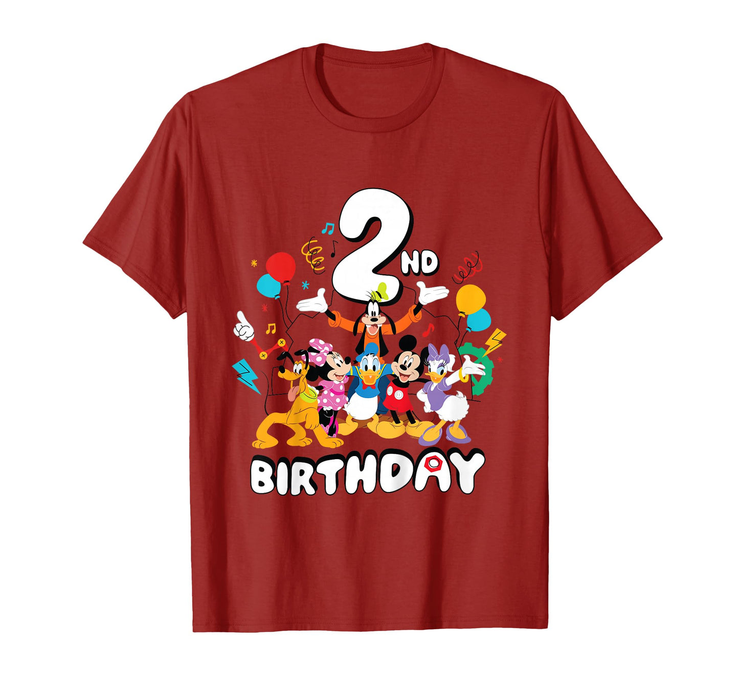 Disney Jr. Mickey & Friends Second 2nd Birthday Party Gift T-Shirt