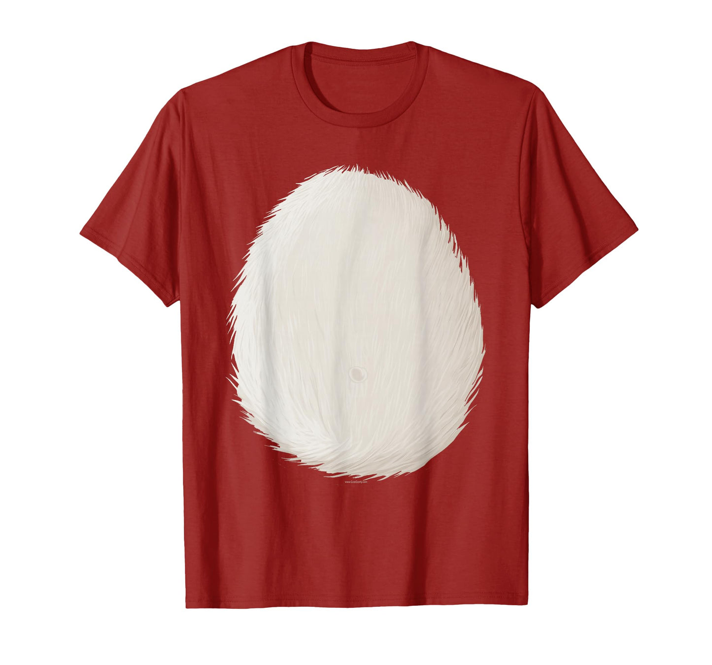 White Fur Belly DIY Halloween Costume Furry Tummy Cosplay T-Shirt