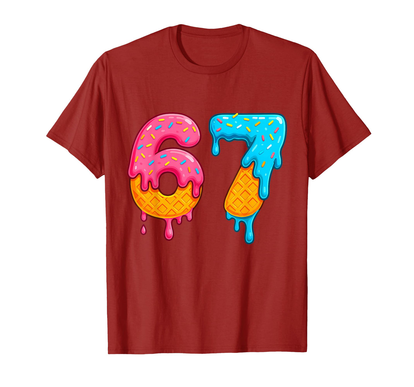 Mason 67 Ice Cream Drip Meme Six Seven Funny T-Shirt