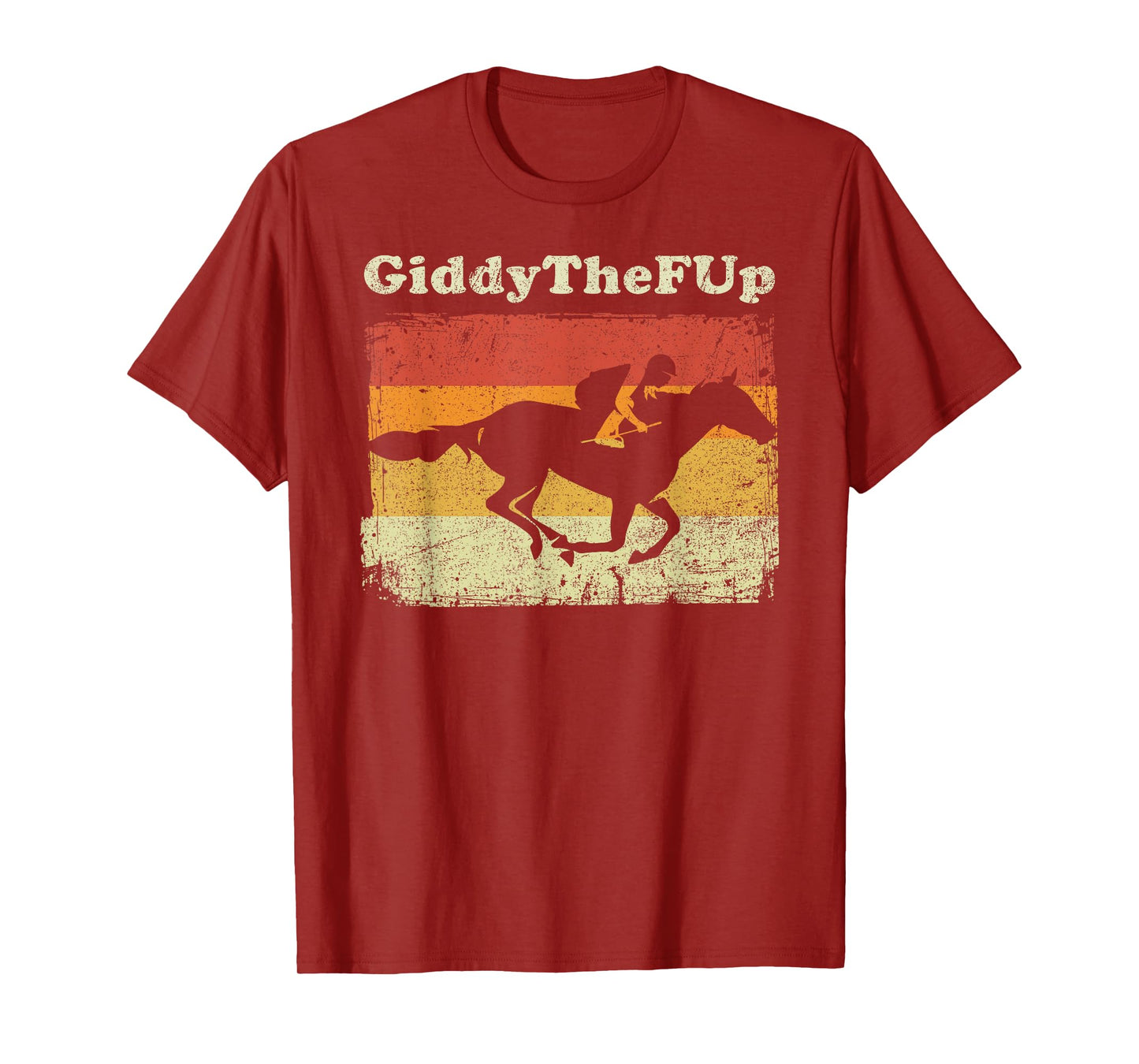Funny Horse Racing Vintage Giddythefup Derby Horse Race T-Shirt