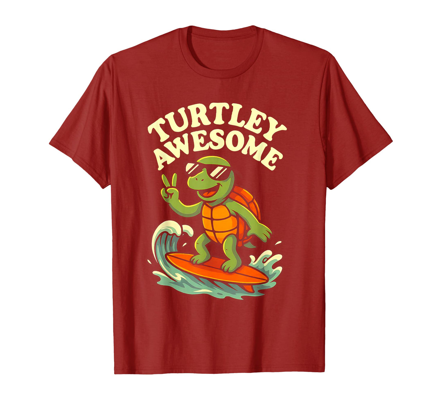 Turtley Awesome - Surfing Turtle T-Shirt