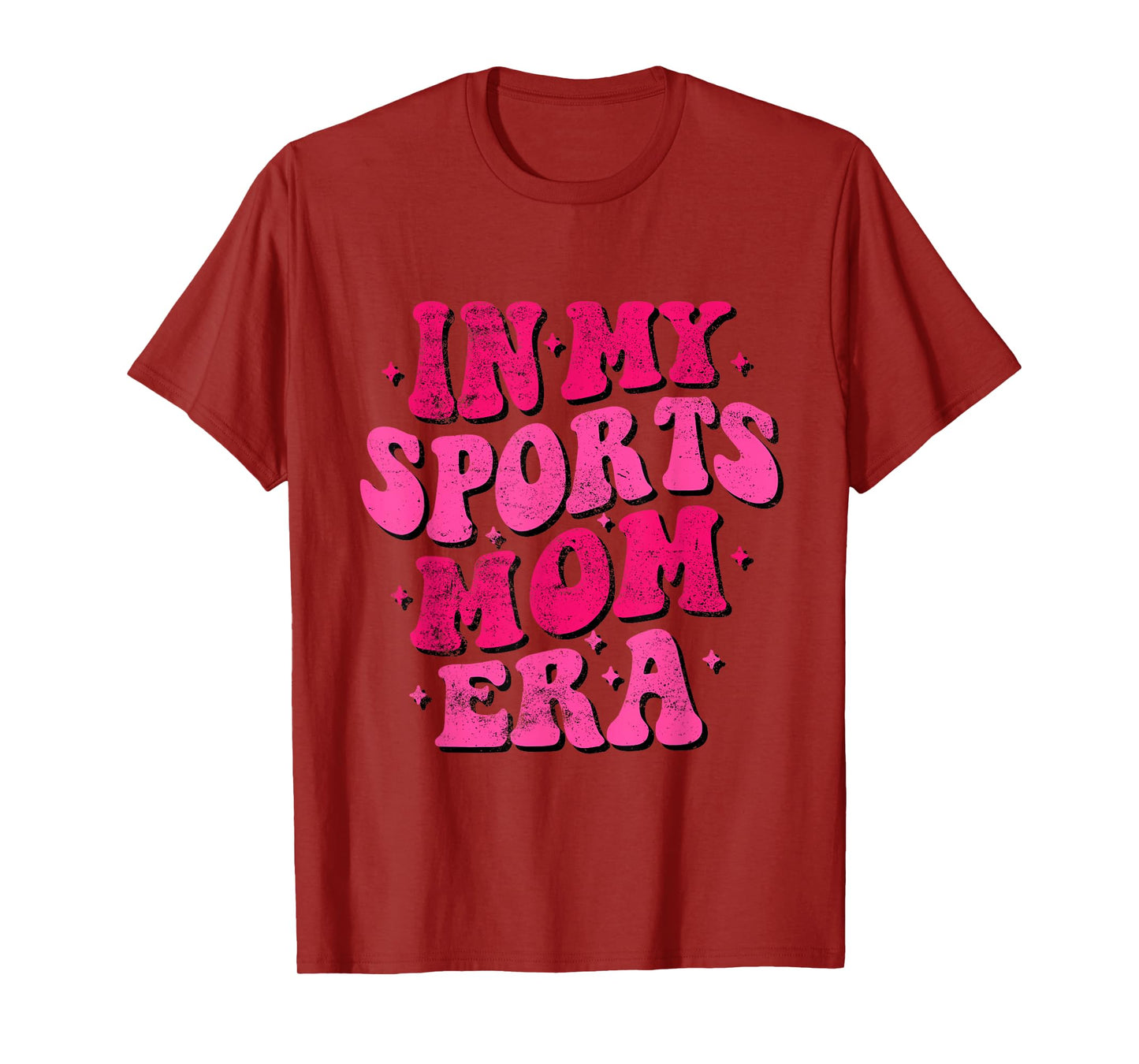 In My Sports Mom Era Funny Sports Mom Groovy Mothers Day T-Shirt