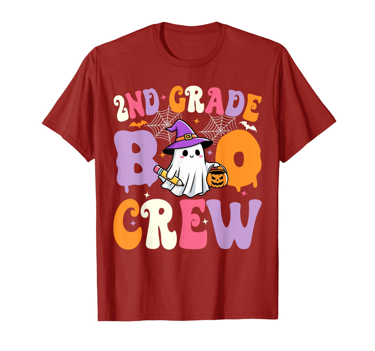 2nd Grade Boo Crew Spooky Second Grade Halloween Teacher T-Shirt