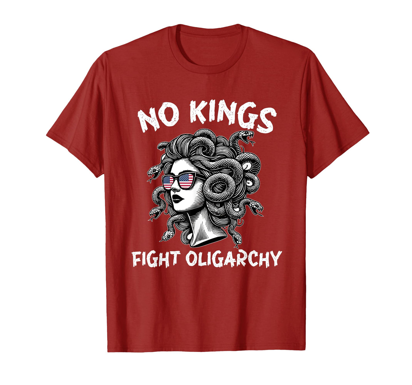 women kings fight oligarchy 4th of July USA Flag Feminist T-Shirt