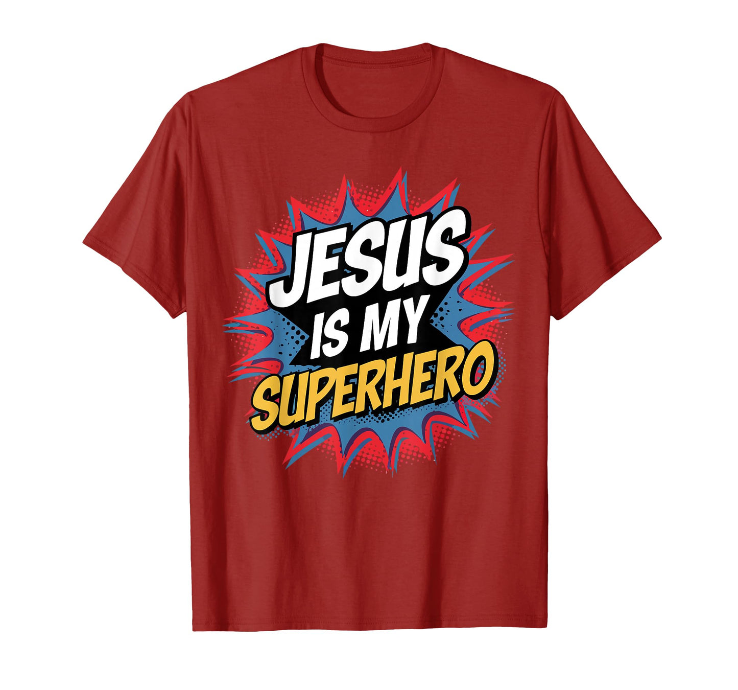 Jesus Is My Superhero Boys Christian Faith Humorous Funny T-Shirt