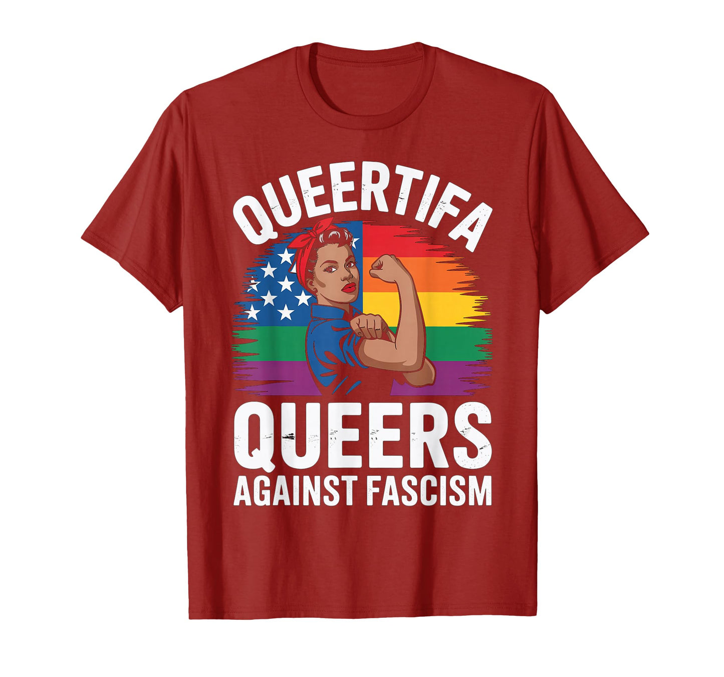 Queertifa Black Queers Against Fascism Resist No Kings LGBTQ T-Shirt