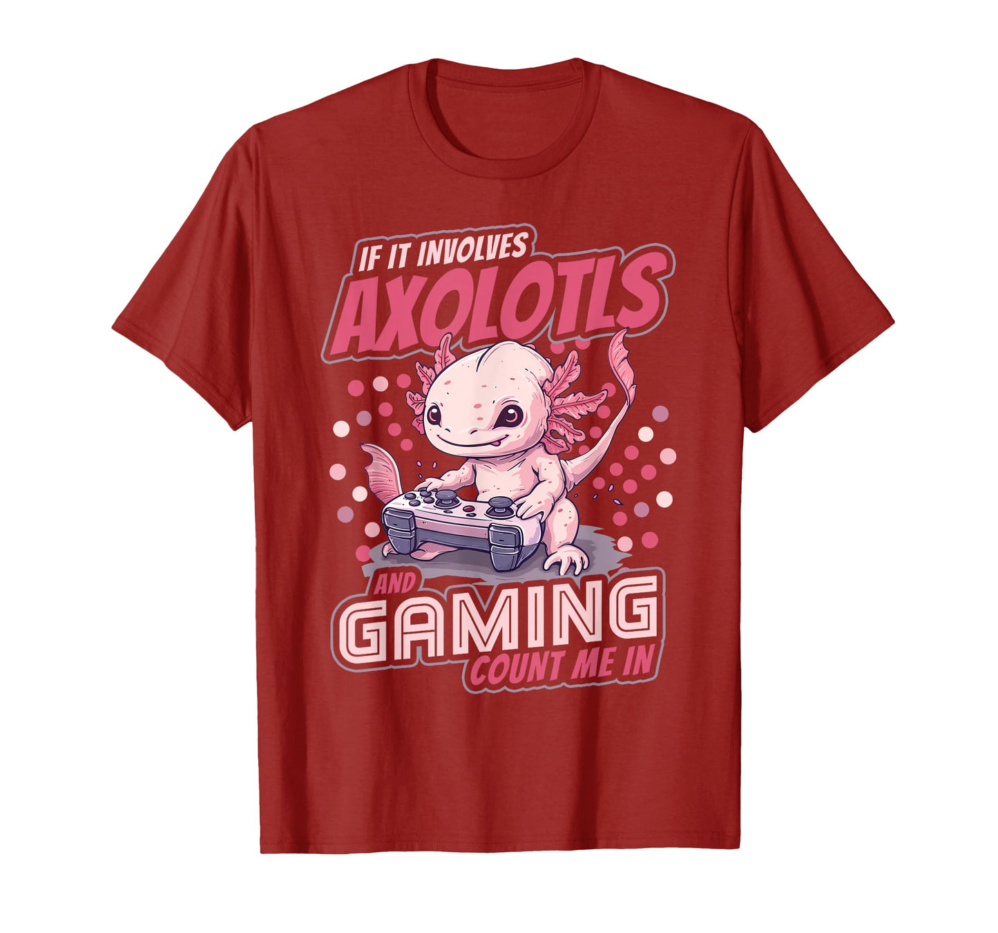 Axolotl Shirt Boys Men Kids Video Gamer Axolotl And Gaming T-Shirt