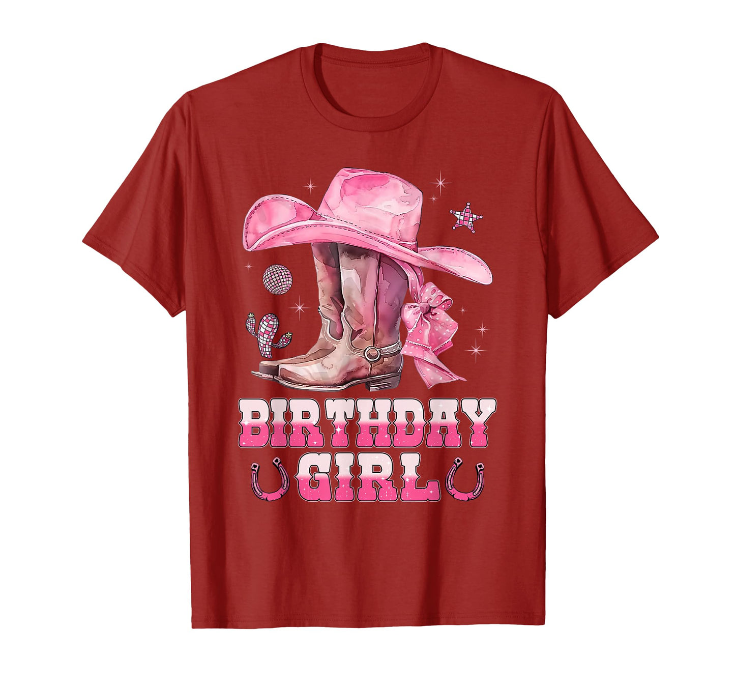 Birthday Cowgirl Western Birthday Girl Party Decoration T-Shirt