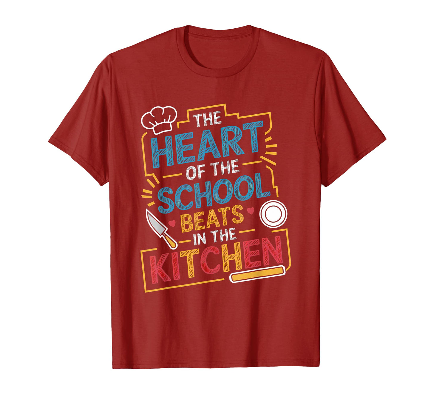 Lunch Hero Squad a Cafeteria Chalkboard School lunch hero T-Shirt