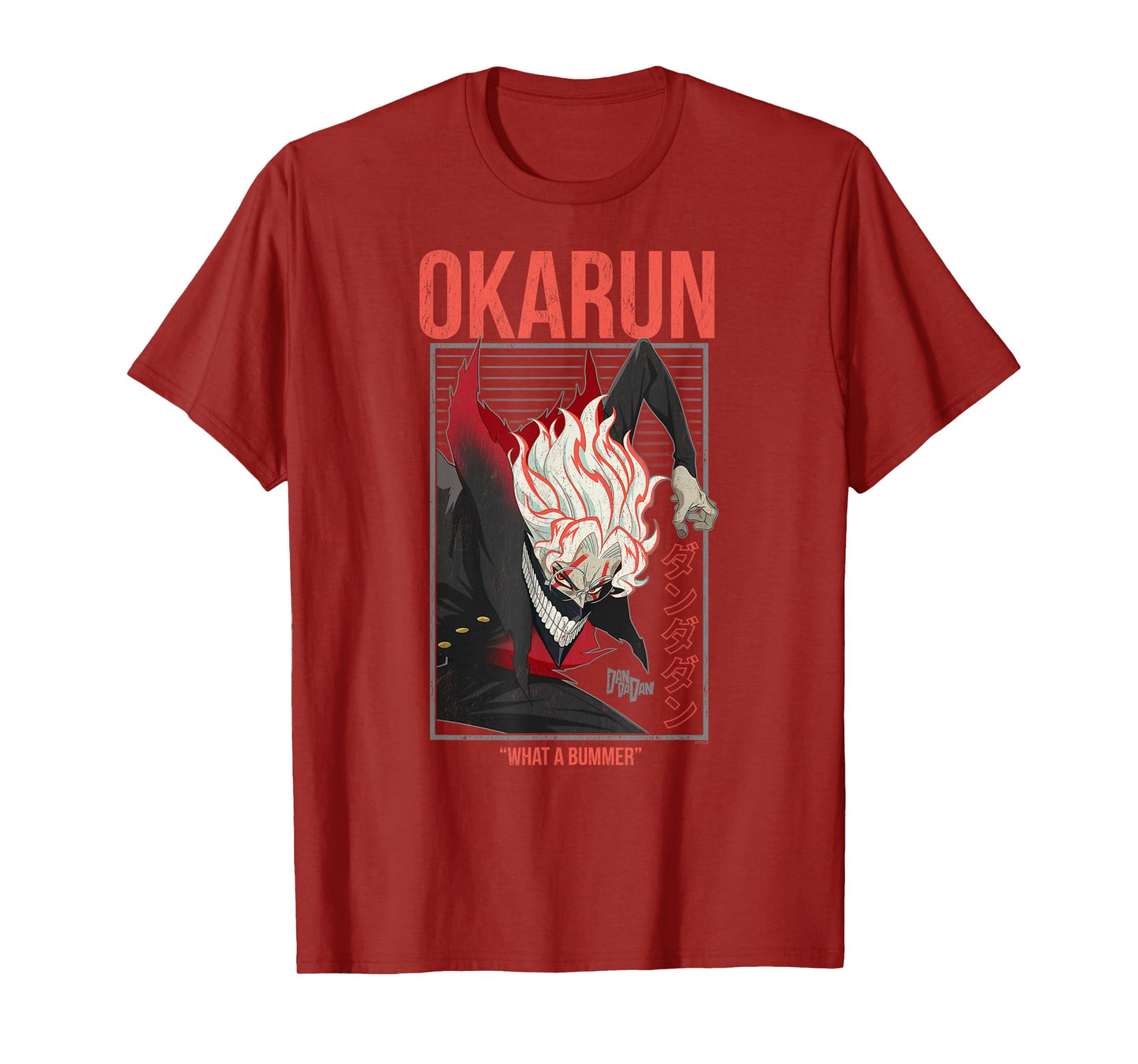 Dan Da Dan What a Bummer Okarun with Kanji Anime T-Shirt
