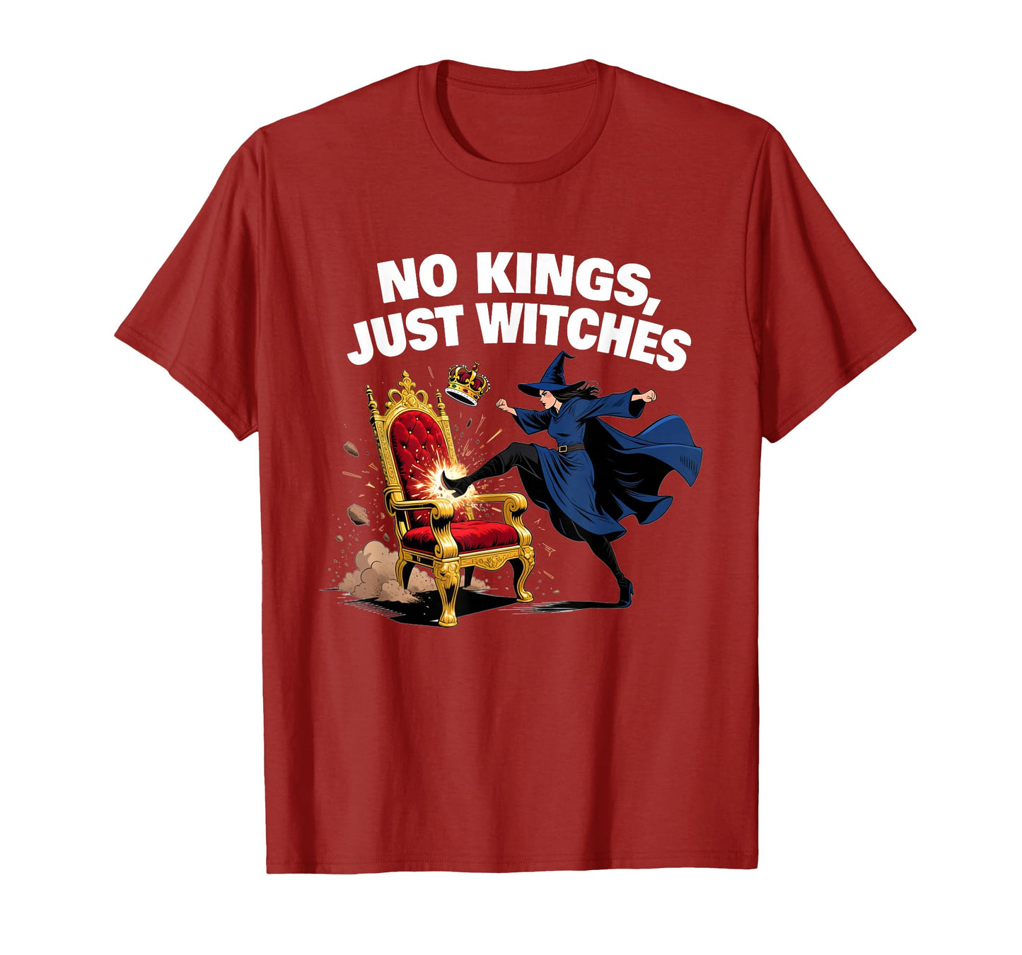 No Kings Just Witches Funny Witchcore Halloween Art T-Shirt