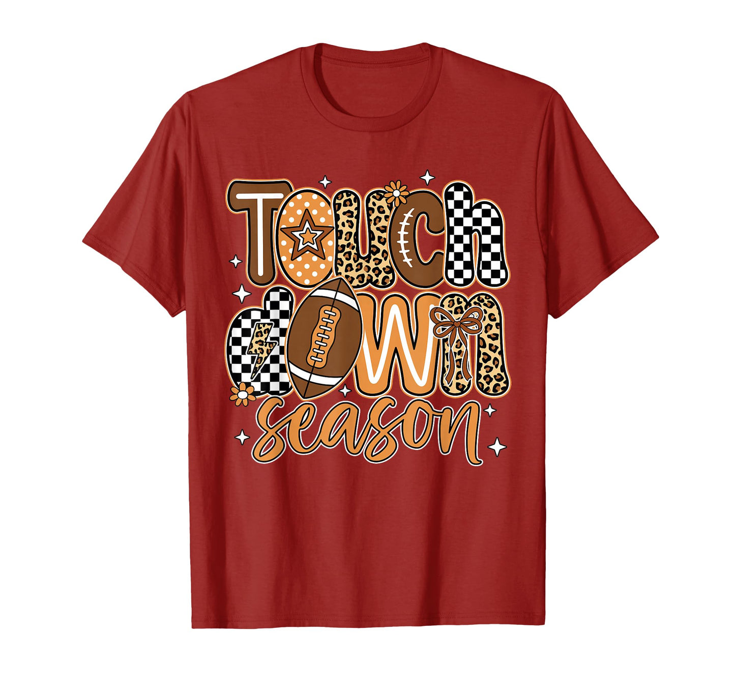 Touch Down Season Football Game Day Fall Football Autumn T-Shirt