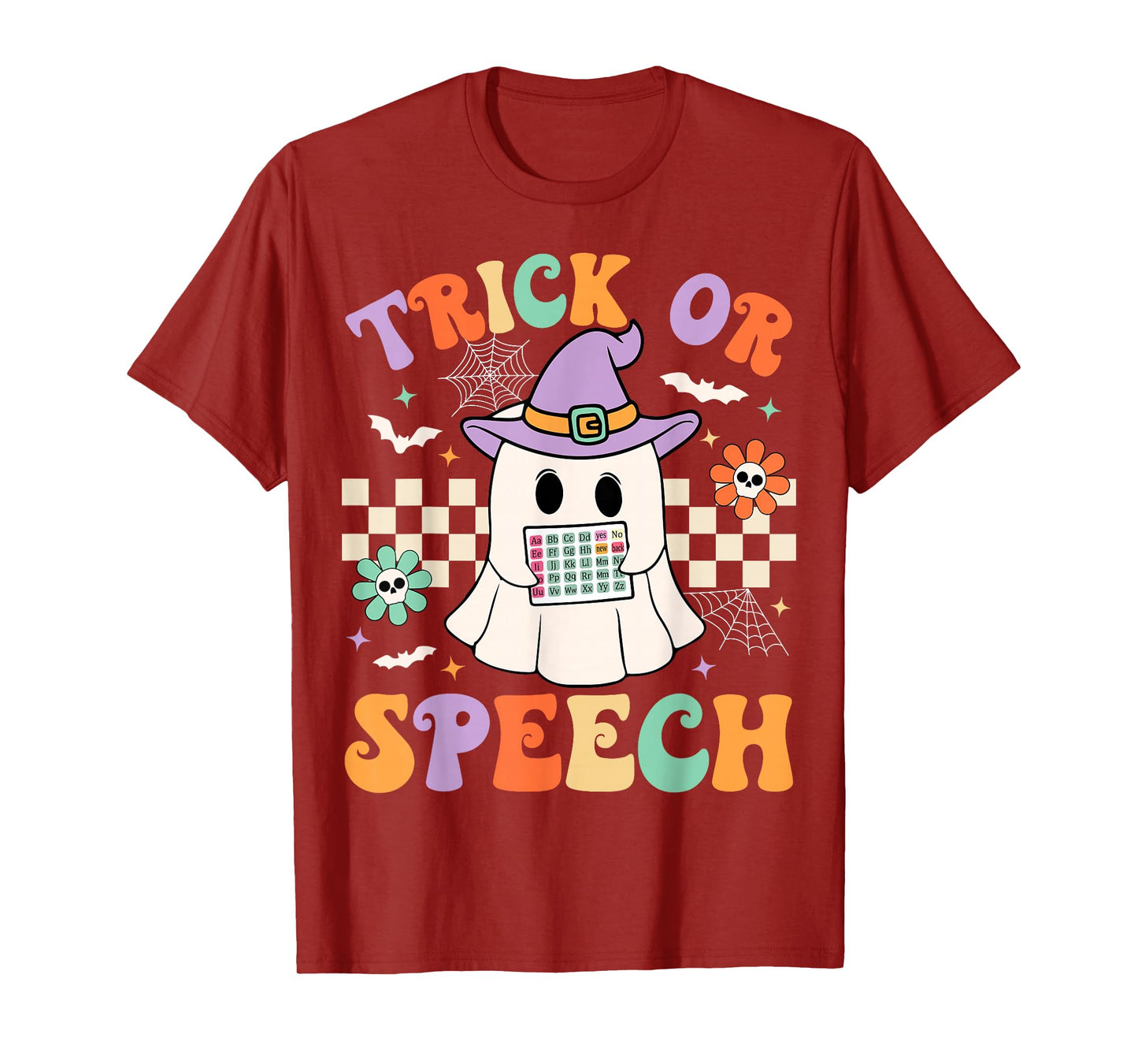 Trick or Speech Halloween SLP Retro Speech Therapy Halloween T-Shirt