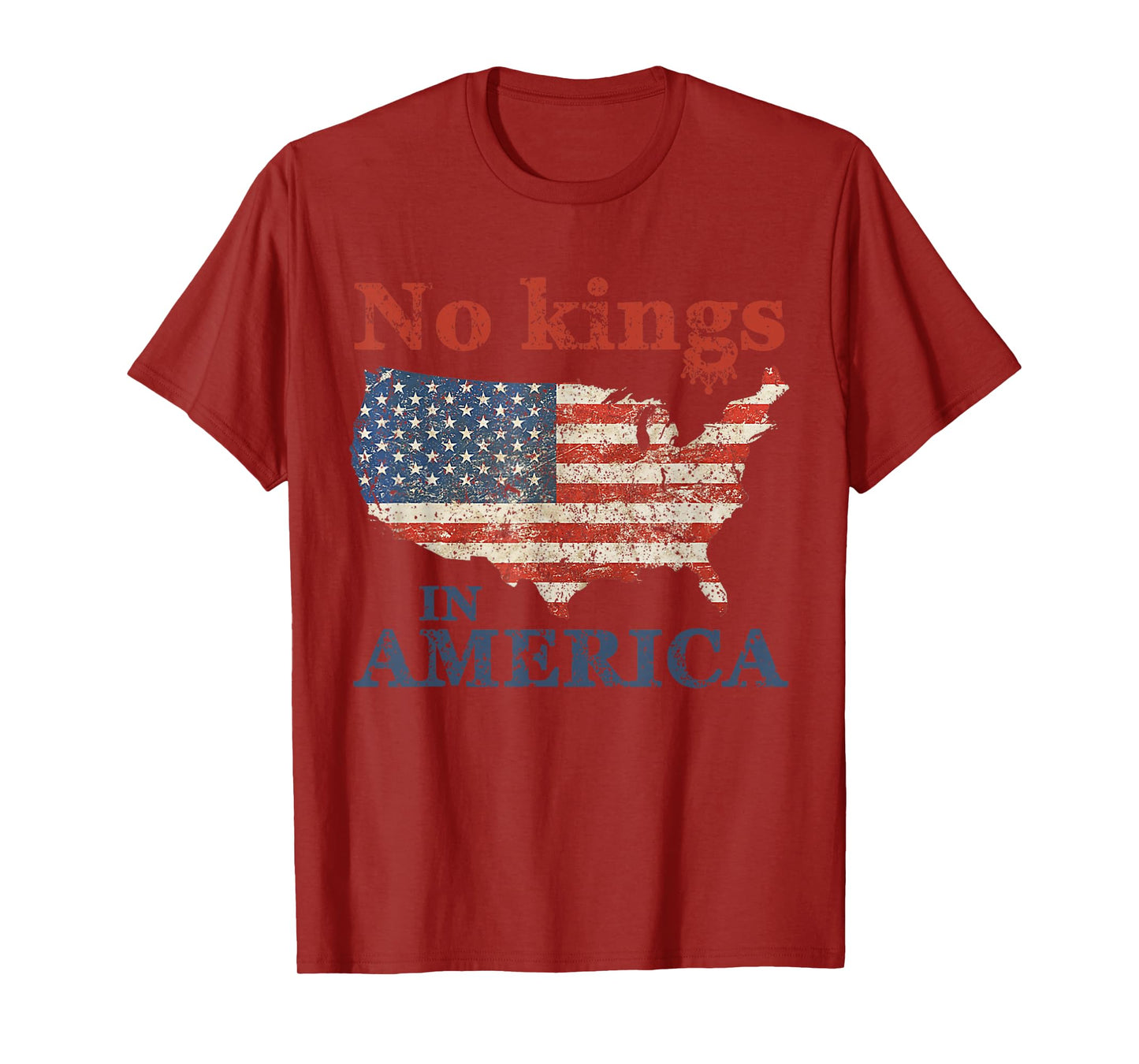 No Kings In America US Flag Vintage T-Shirt