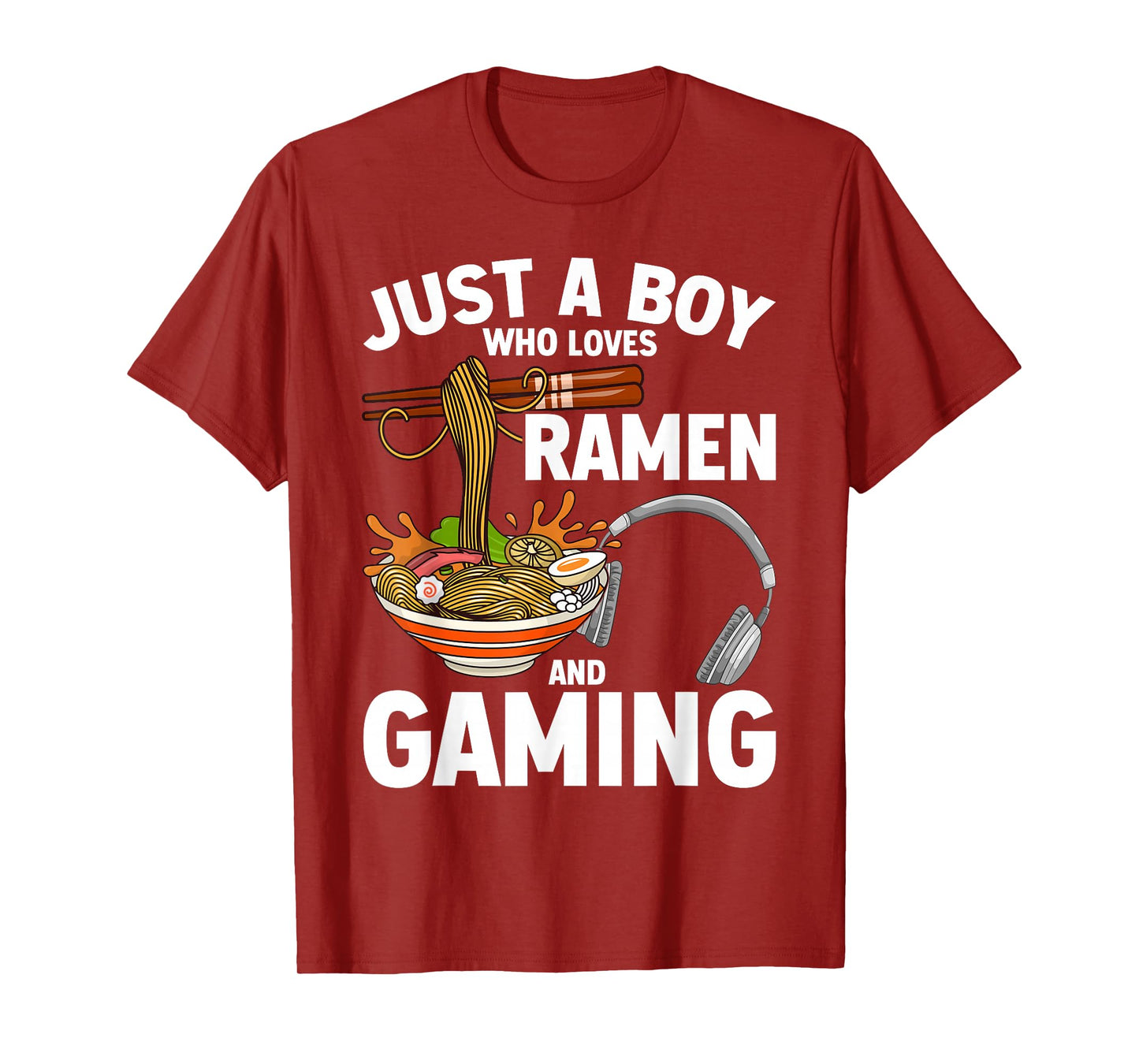 Just A Boy Who Loves Ramen And Gaming T-Shirt