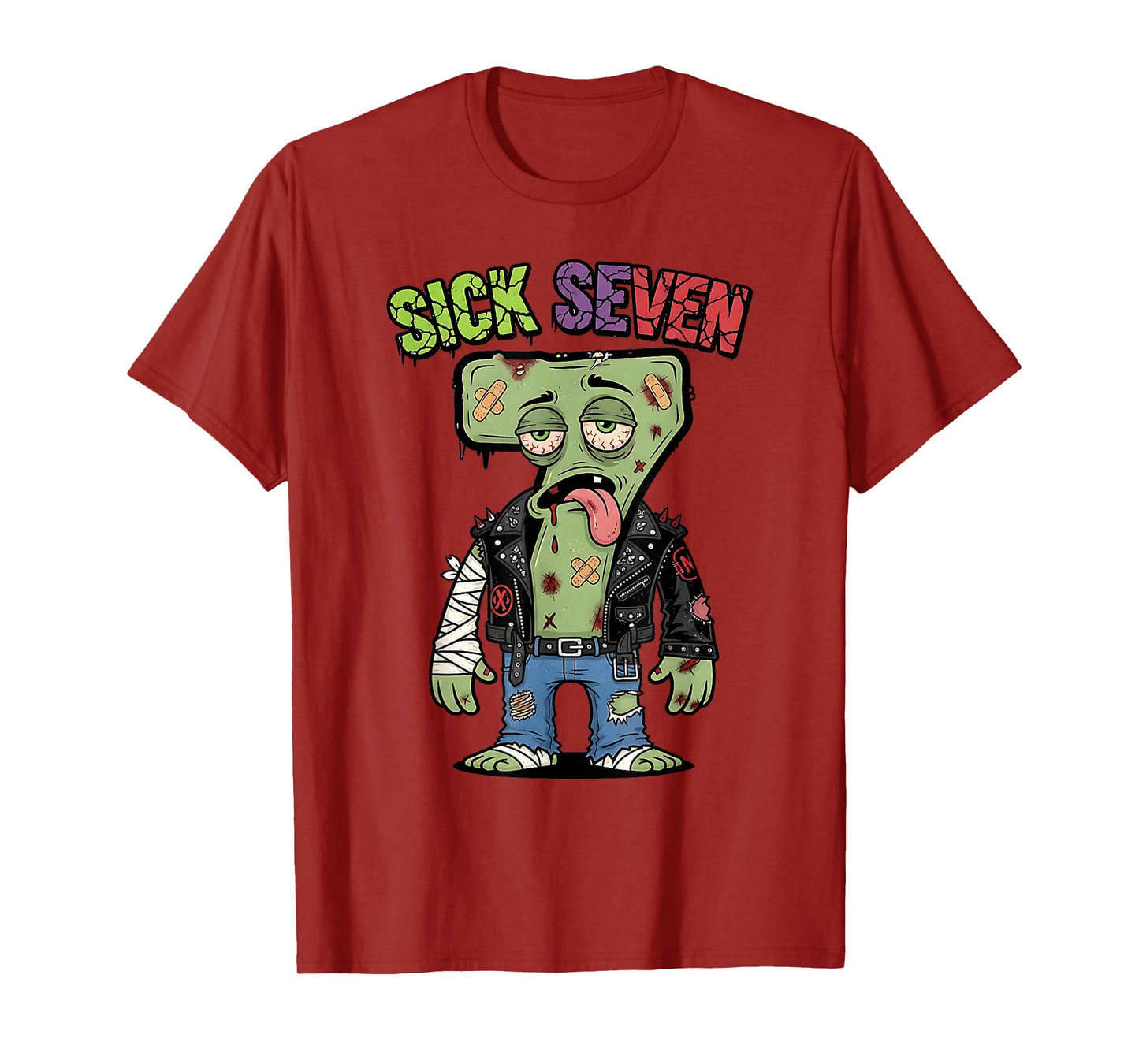 67 Funny Zombie Six Seven Humor Meme Brainrot Sick Seven T-Shirt