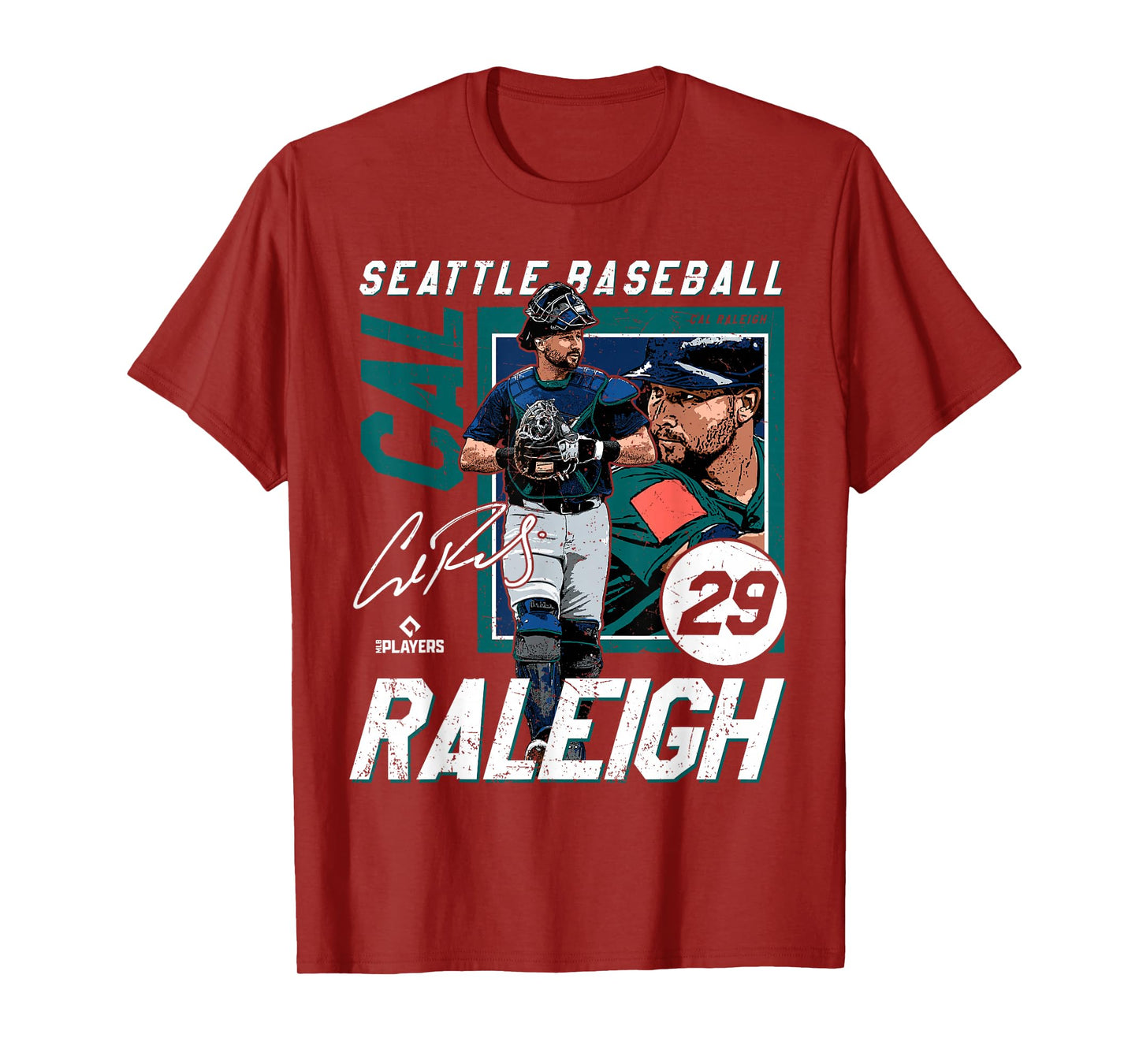 Cal Raleigh | Seattle MLB Baseball Players | MLBCRA203M T-Shirt