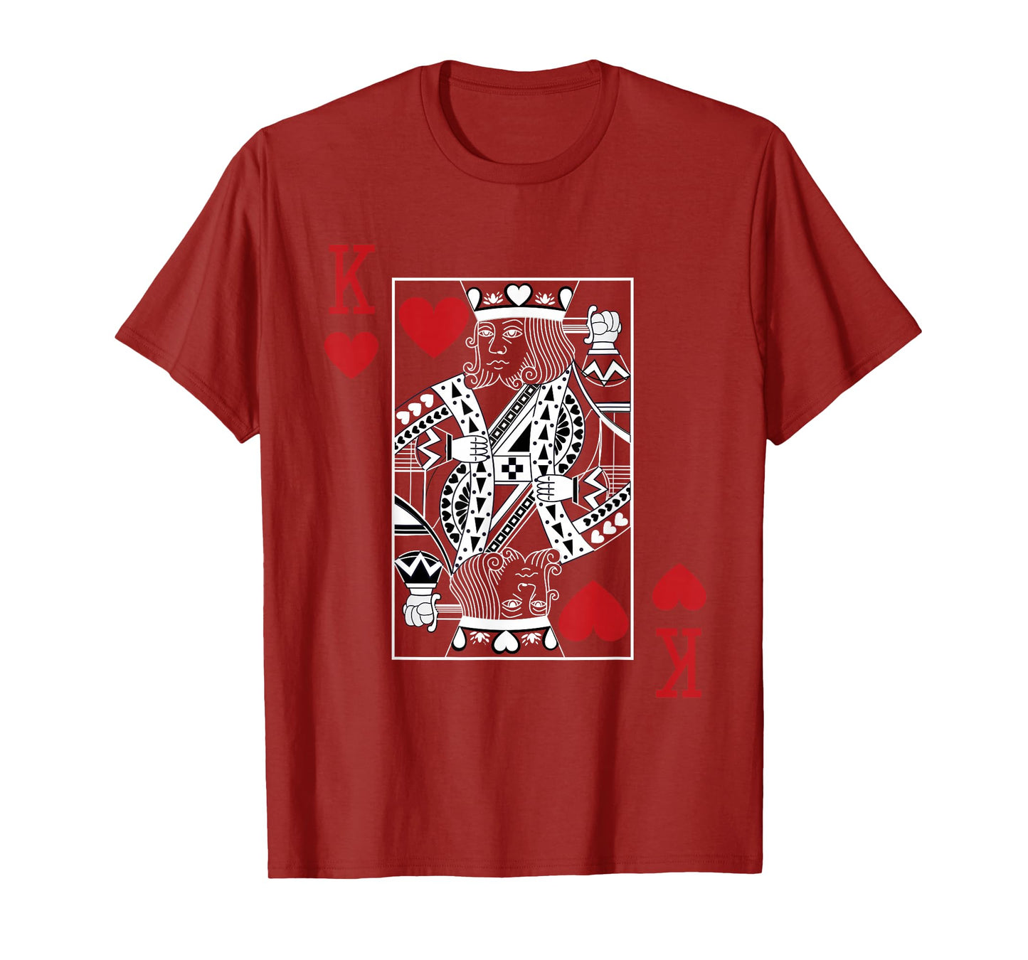 King Of Hearts Playing Cards Casino Poker Magician Costume T-Shirt
