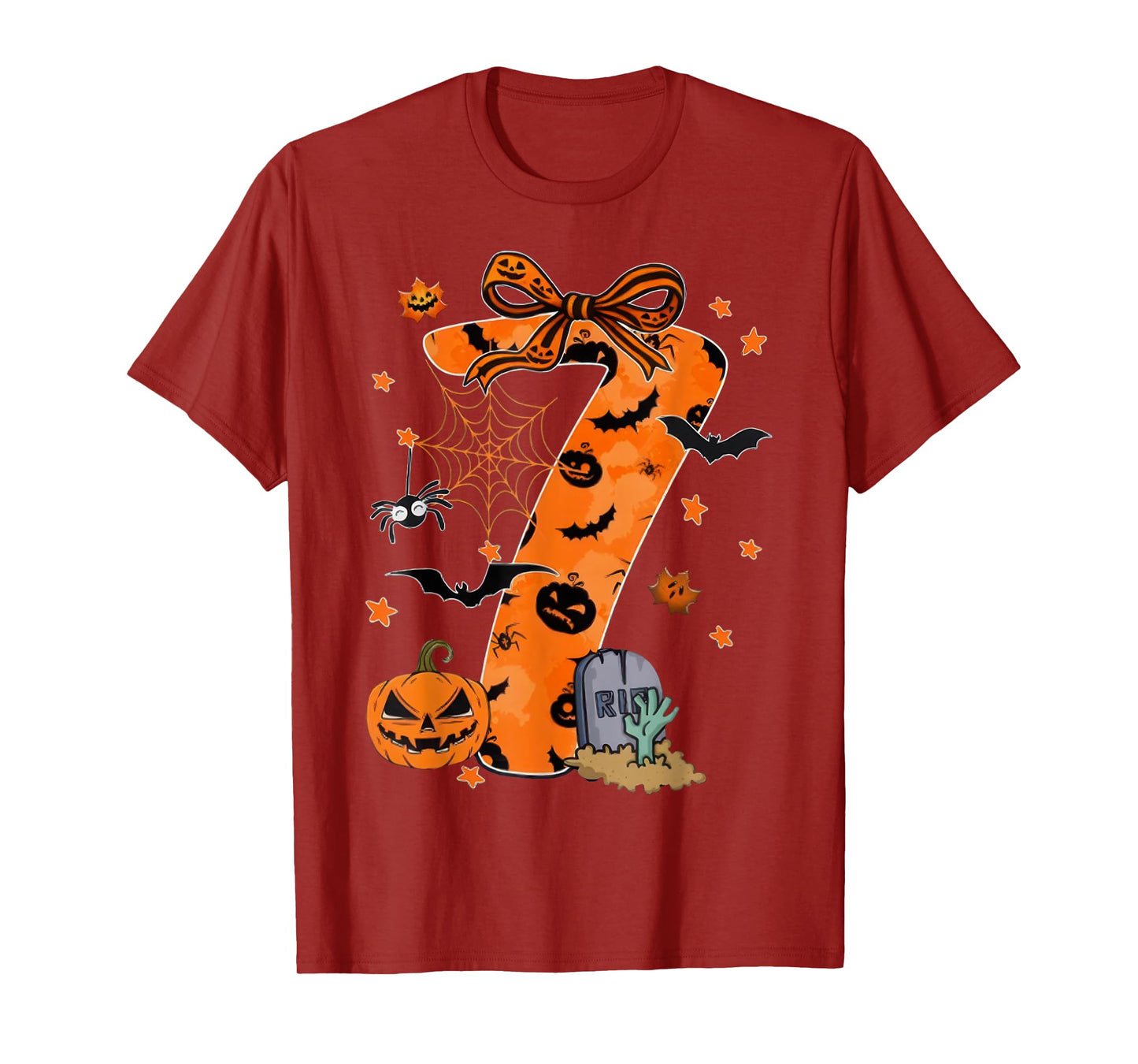 Fun Six Seven 6 7 Meme Design Couples Halloween T-Shirt