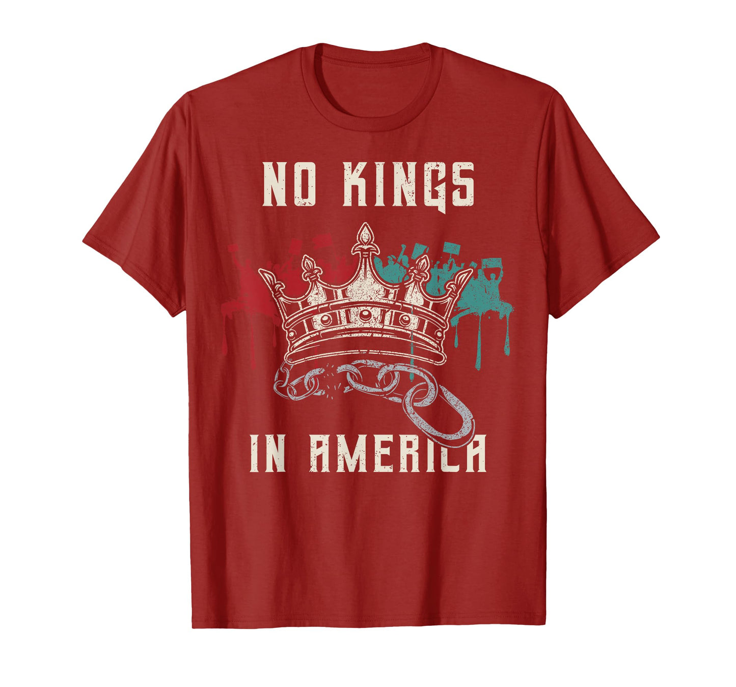 No Kings in America Patriotic Protest Equality & Democracy T-Shirt