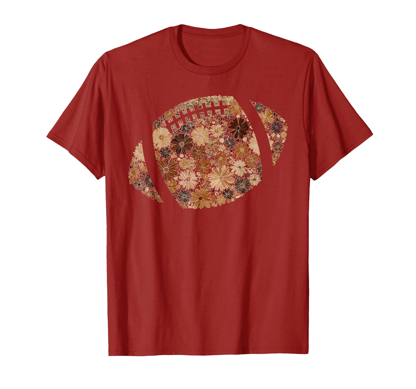Game Day Fall Vibes Floral Fall Football T-Shirt