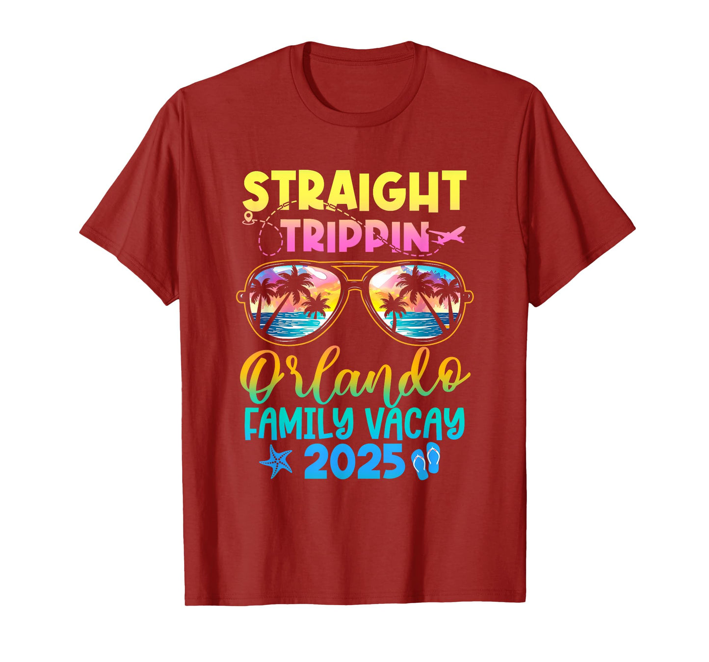 Orlando Family Vacay Vacation 2025 Straight Trippin T-Shirt
