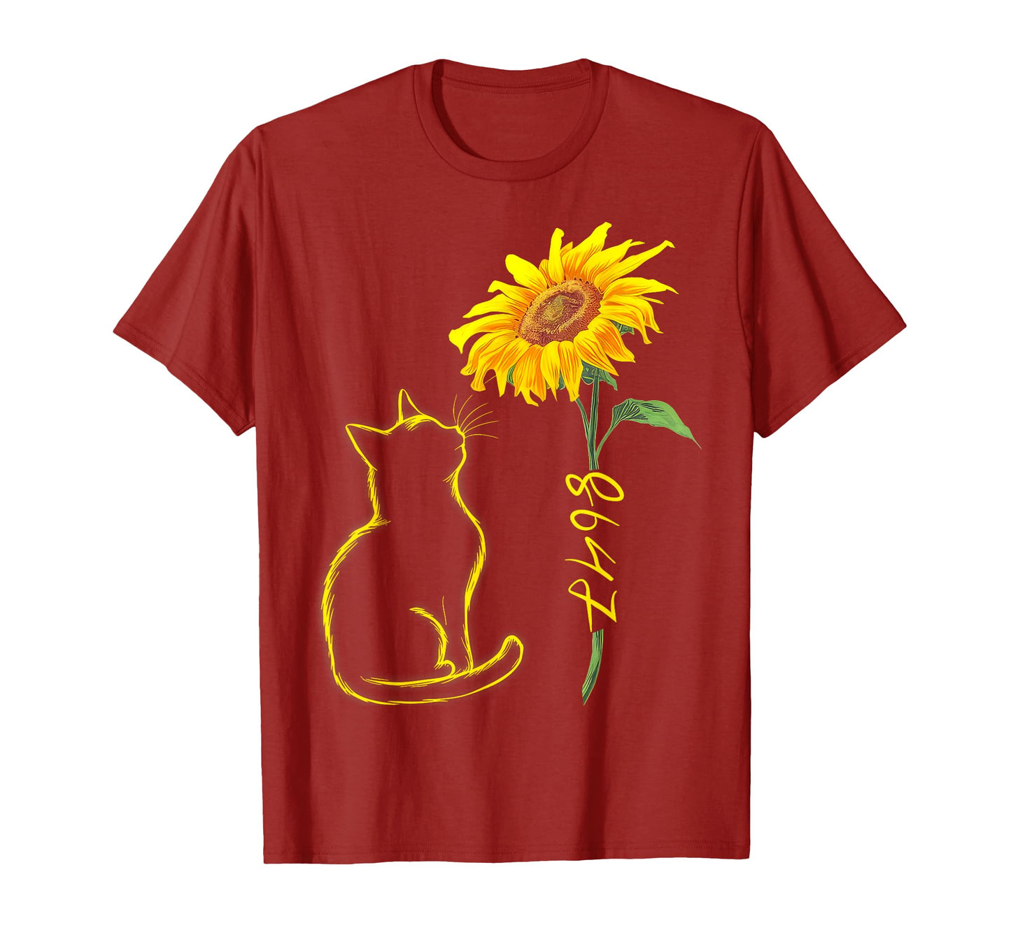 8647 Subtle Anti Trump 86 47 Cat Sunflower Floral Boho Style T-Shirt for Men Women